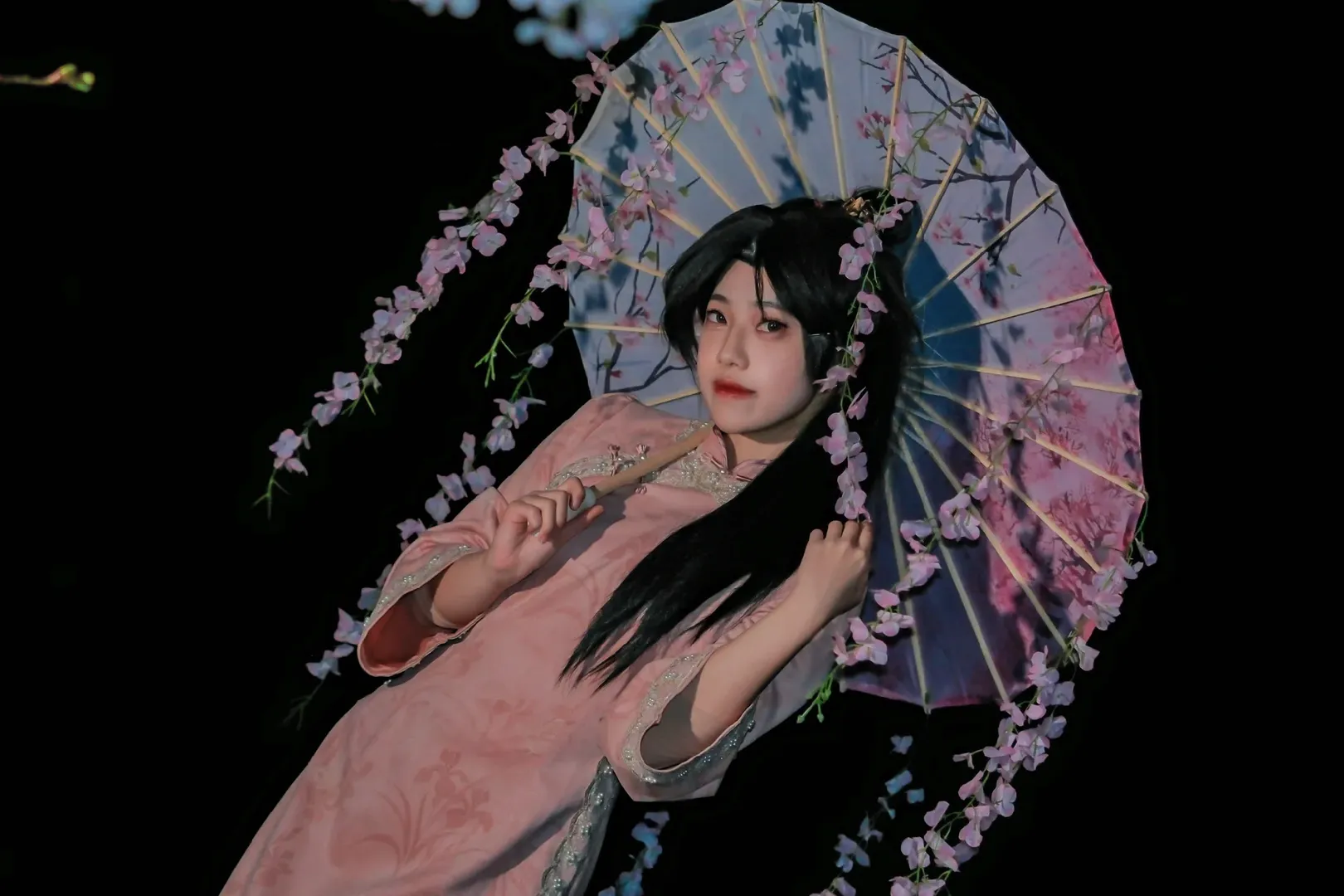 【贤者cos】无畏契约樱花旗袍夜拍记录 - 第 7 张