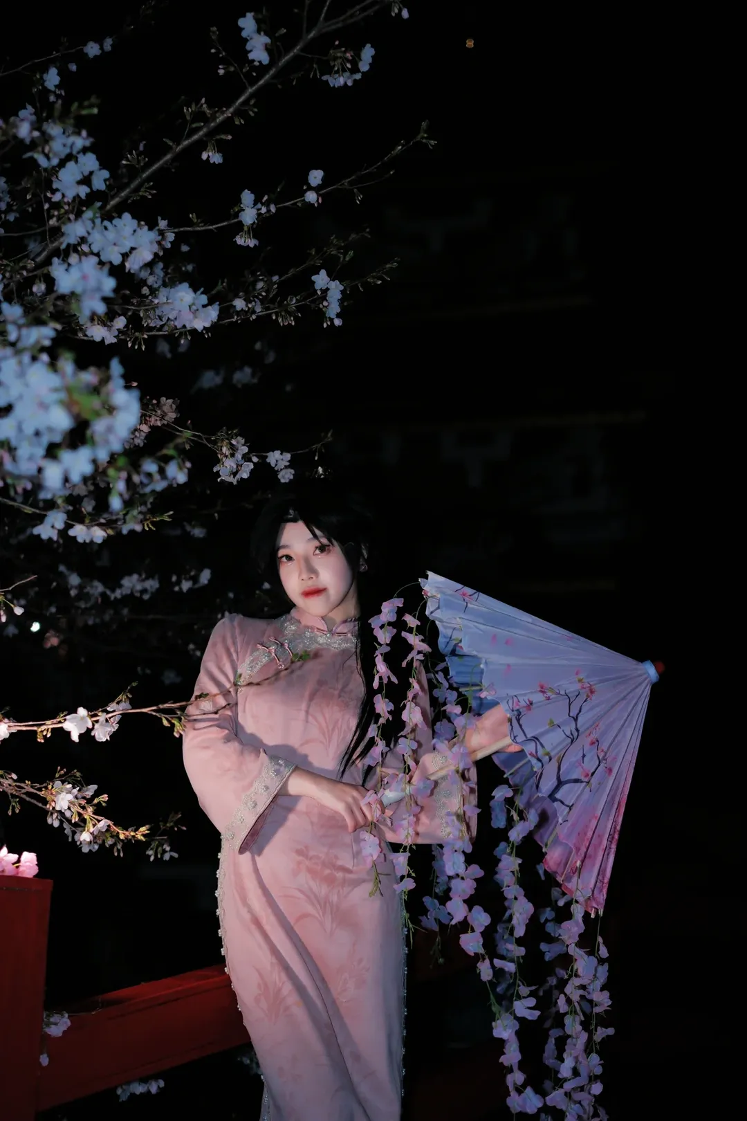 【贤者cos】无畏契约樱花旗袍夜拍记录 - 第 8 张