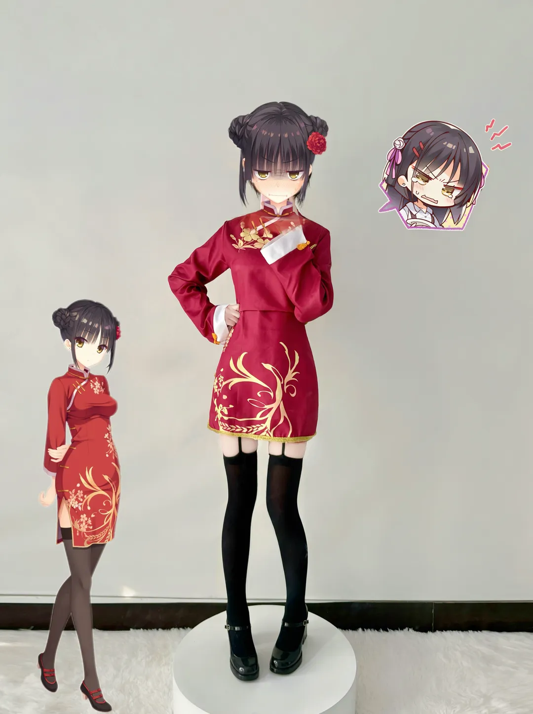 【四季夏目cos】星光咖啡馆里的枣子姐红旗袍试穿 - 第 2 张