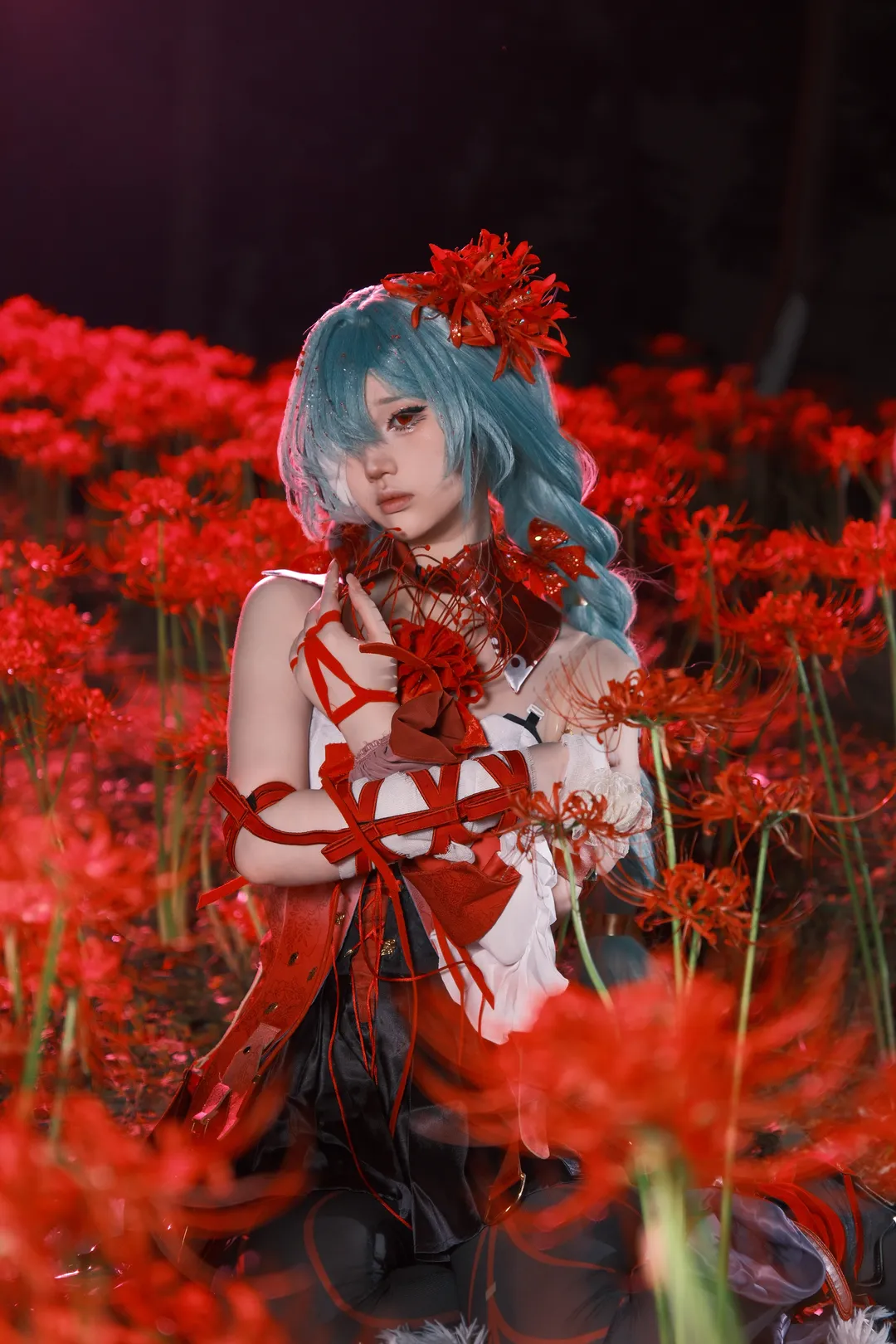 【弗洛洛cos】鳴潮蜃雲燈影下的彼岸花夜奏 - 第 2 張