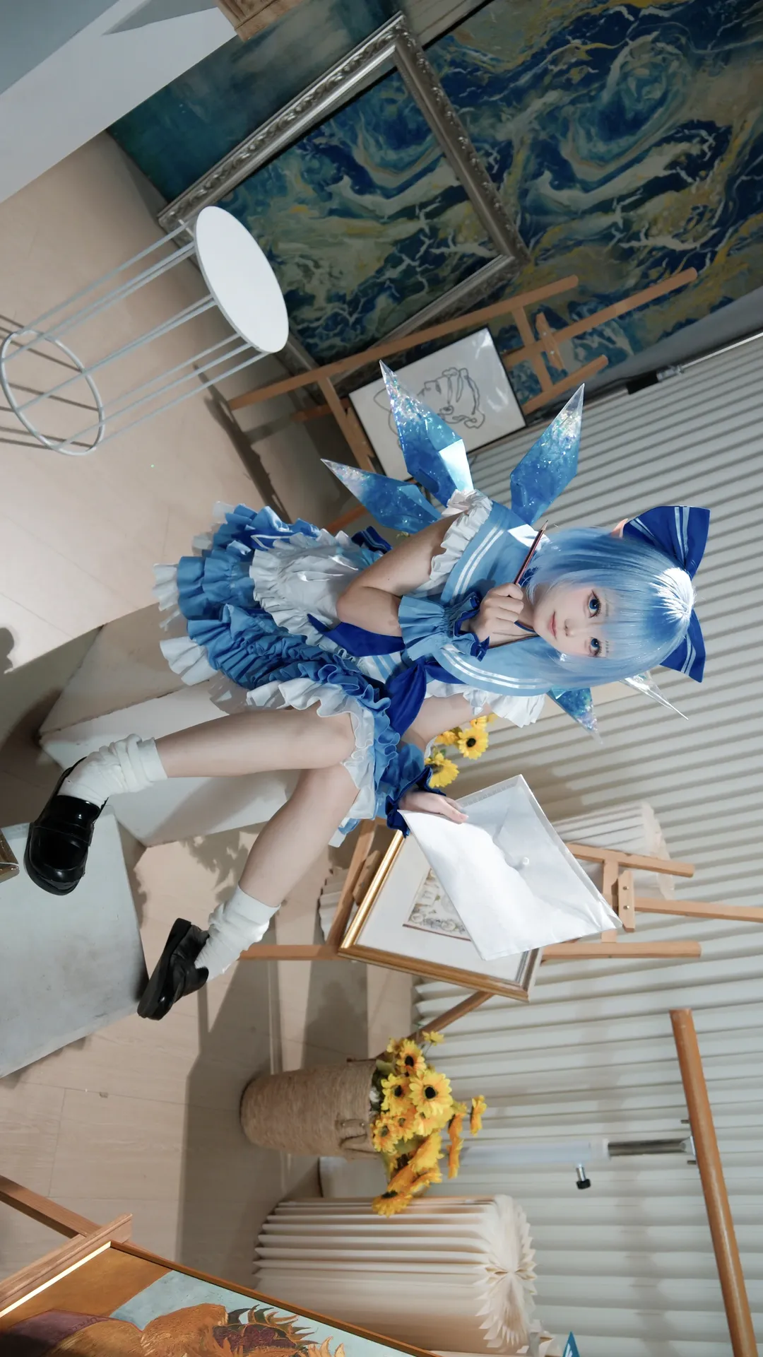 【琪露诺cos】东方project画室里的冰之妖精 - 第 2 张