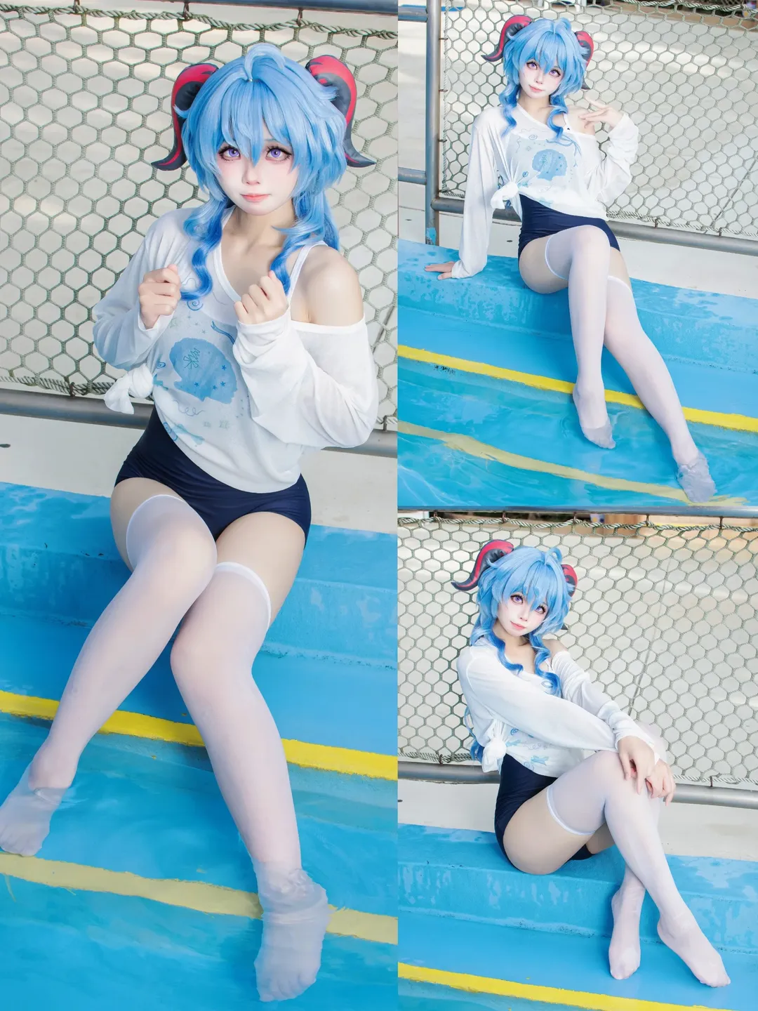 【甘雨cos】原神角色泳池邊穿搭與拍照動作參考 - 第 1 張