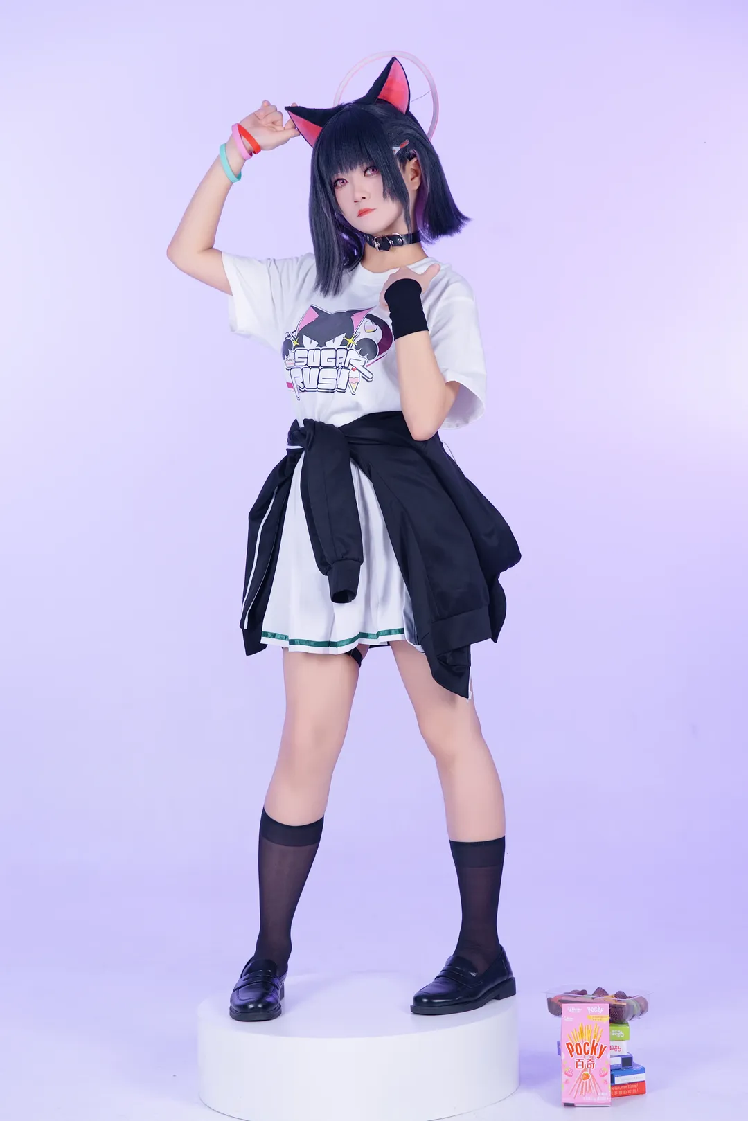 【杏山和纱cos】蔚蓝档案白棚正片，主唱小猫的舞台感