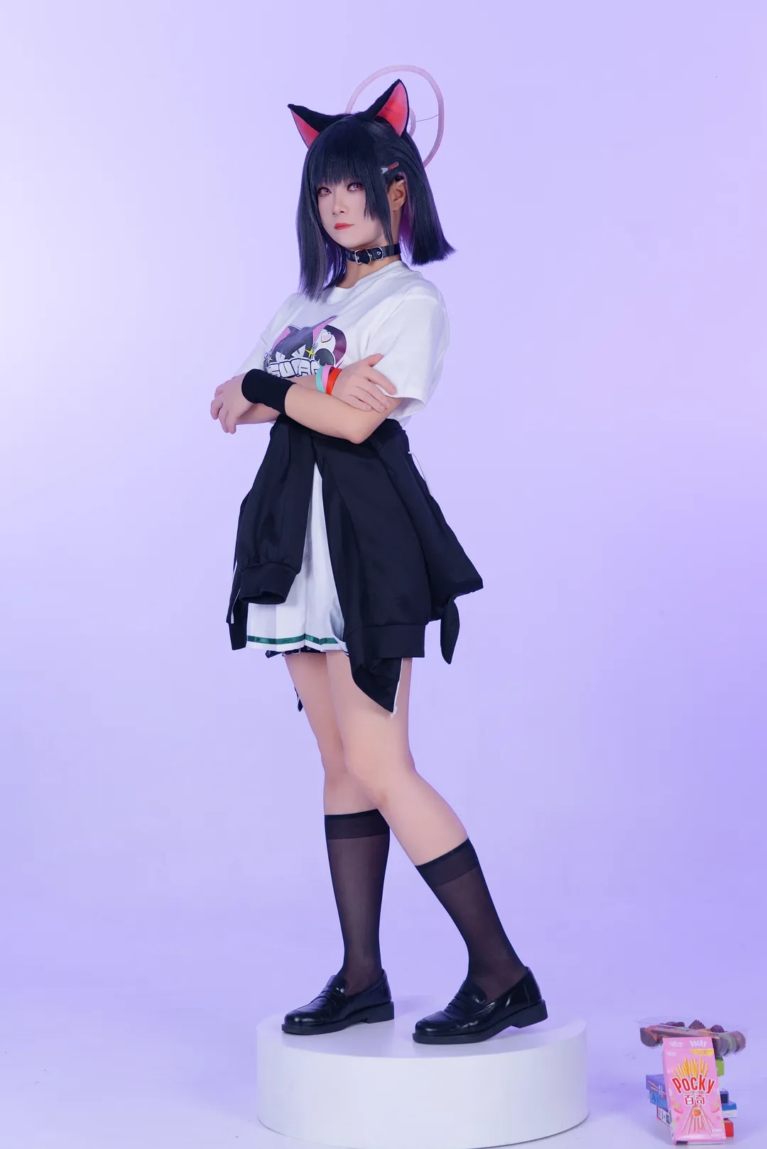 【杏山和纱cos】蔚蓝档案白棚正片，主唱小猫的舞台感 - 第 5 张