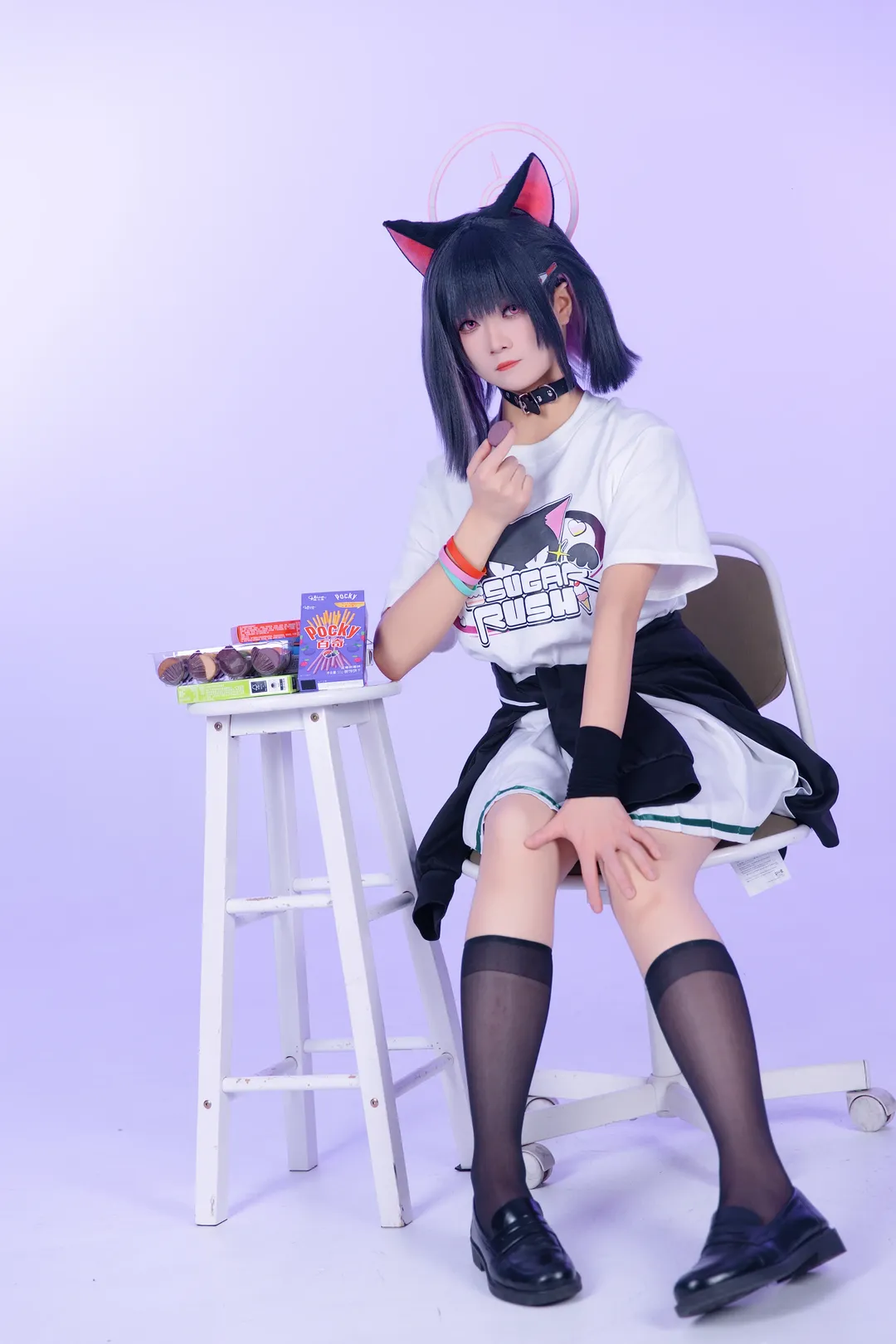 杏山和纱cos，蔚蓝档案主唱排练中的糖分补给 - 第 4 张