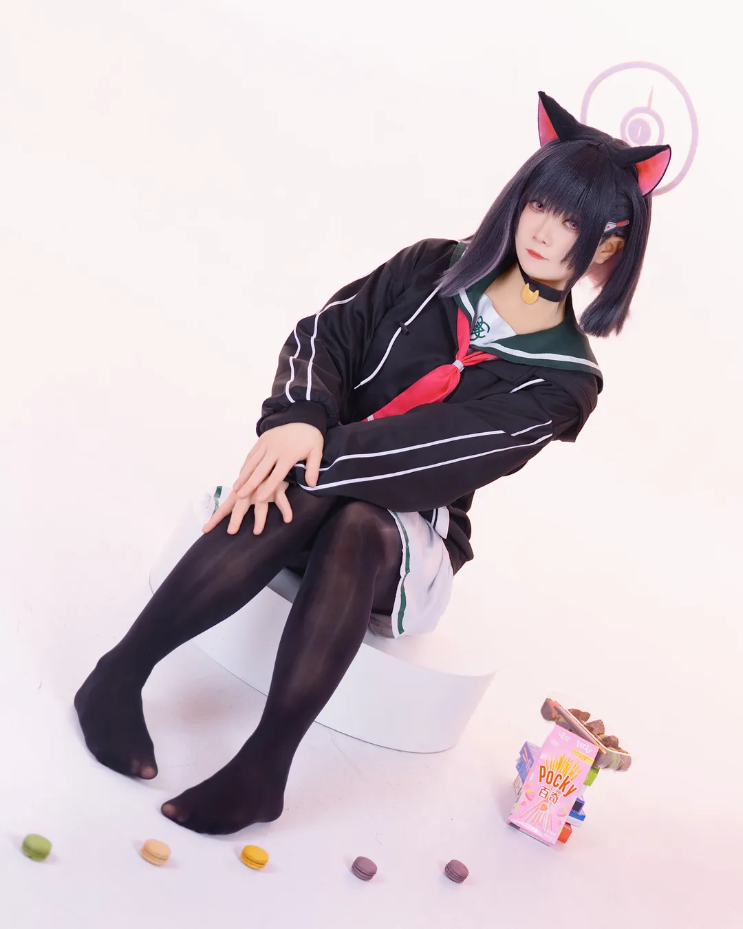 【杏山和纱cos】蔚蓝档案白棚里的休闲猫娘 - 第 2 张