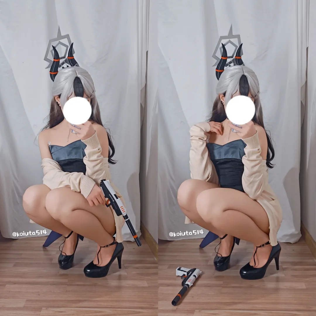 【鬼方佳代子cos】蔚蓝档案礼服造型的对镜自拍 - 第 2 张