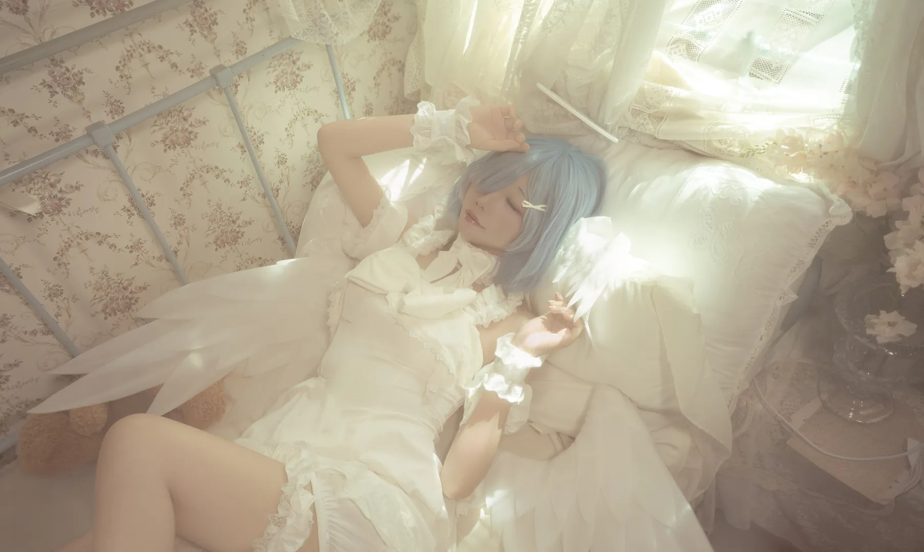 【蕾姆cos】Re0天使蕾姆墜落人間的純白夢境 - 第 4 張