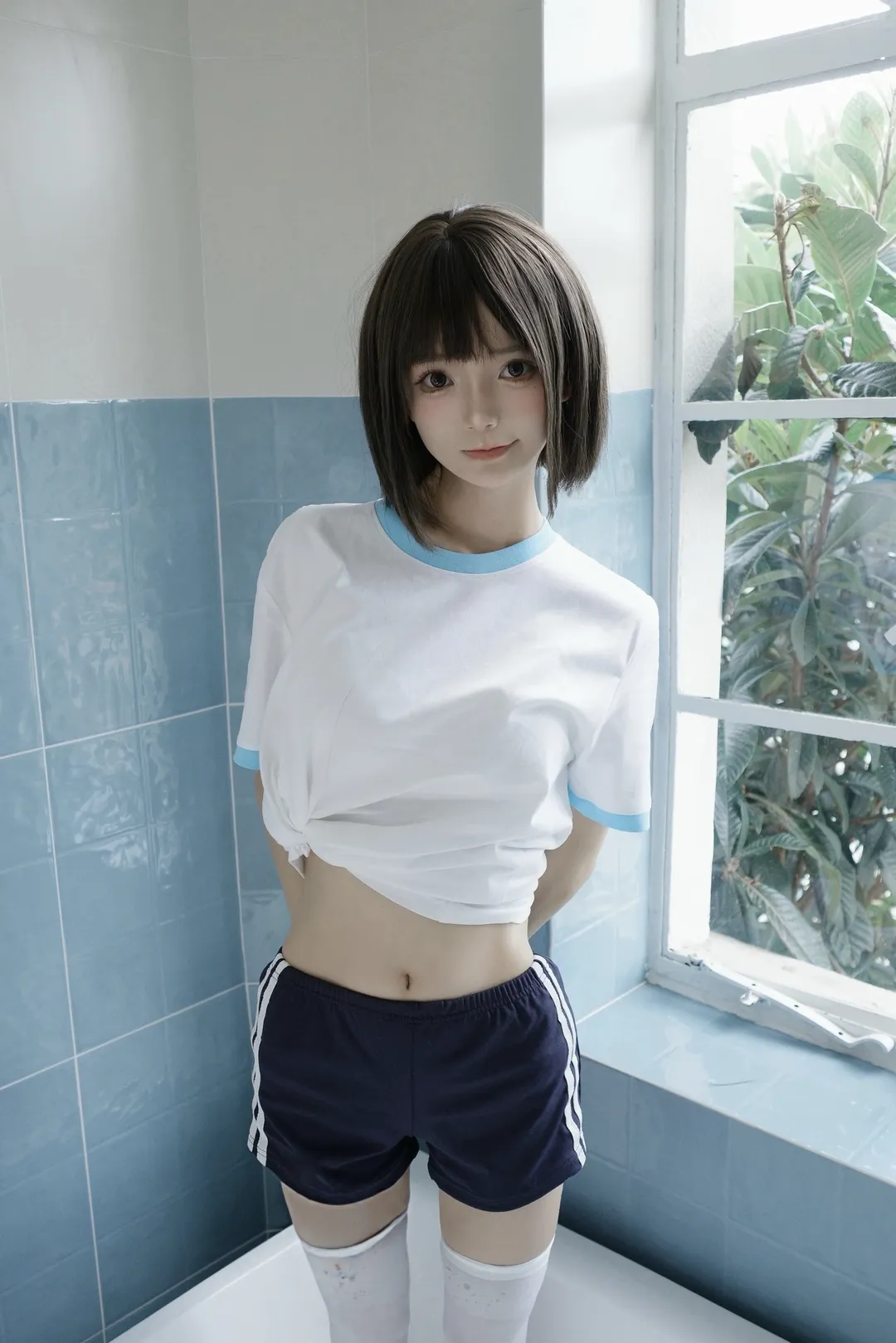 短发的夏日体操服，日系纯欲写真拍摄记录 - 第 3 张