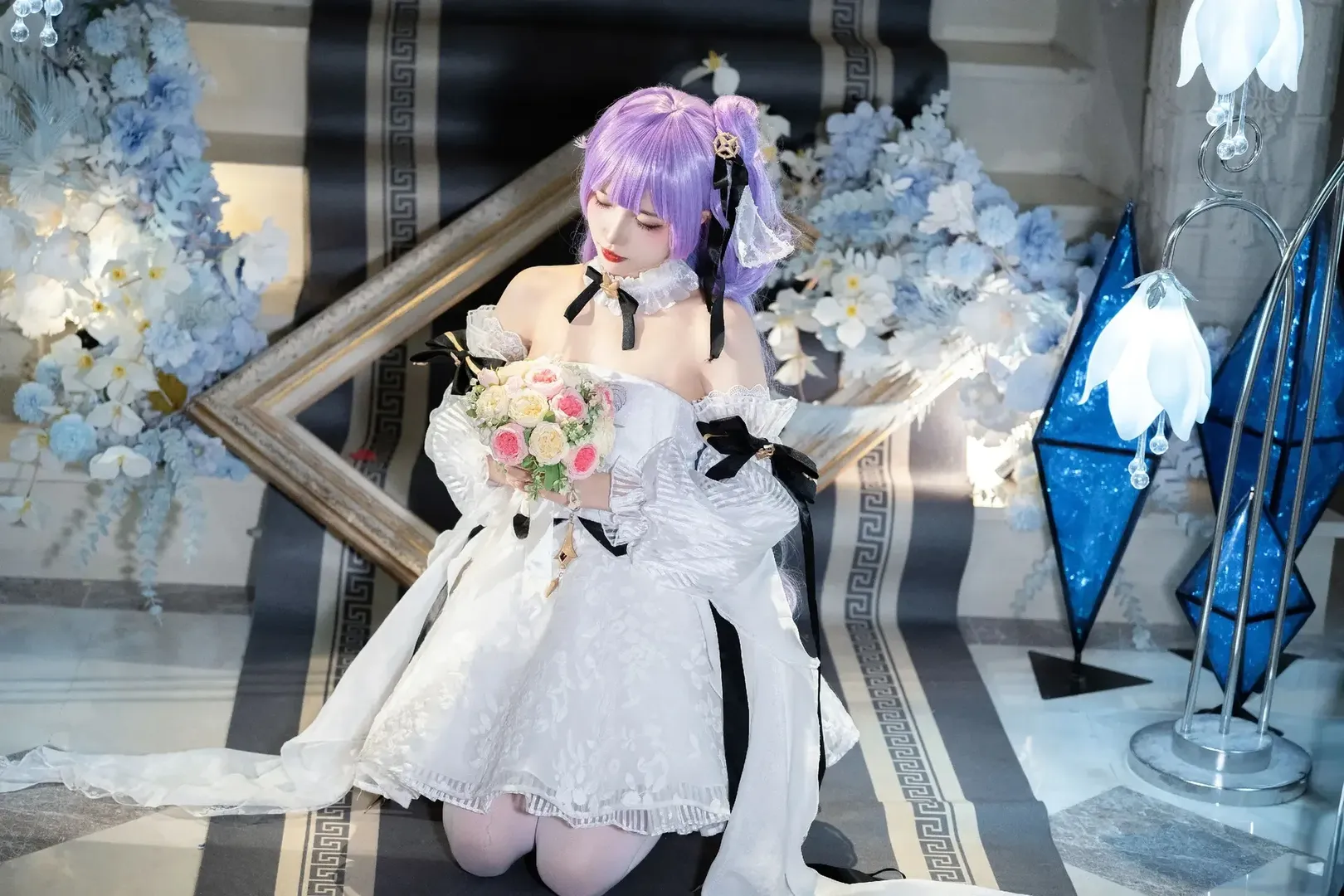 【独角兽cos】青空摄影集，白丝与梦幻光影的记录 - 第 2 张