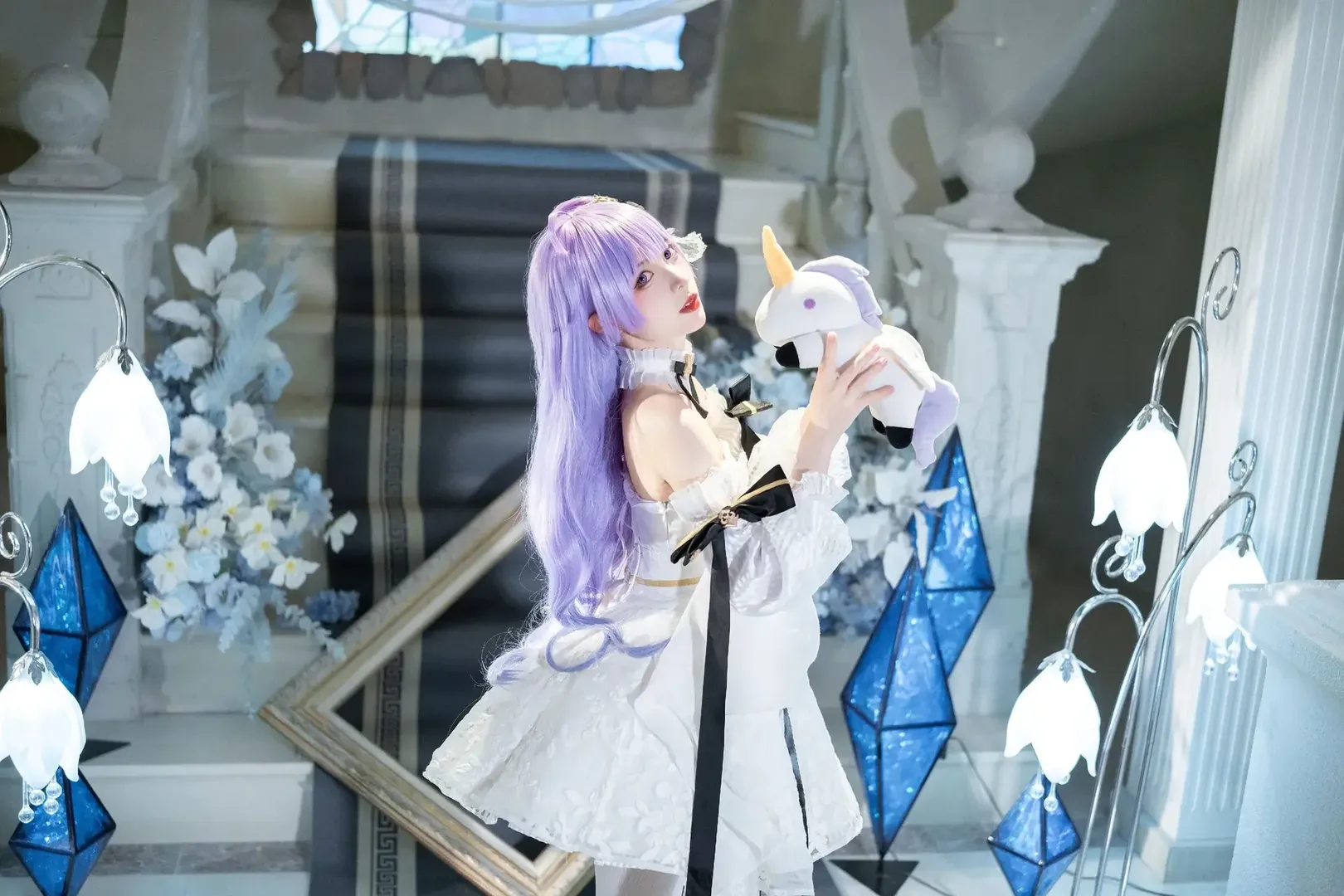 【独角兽cos】青空摄影集，白丝与梦幻光影的记录 - 第 3 张
