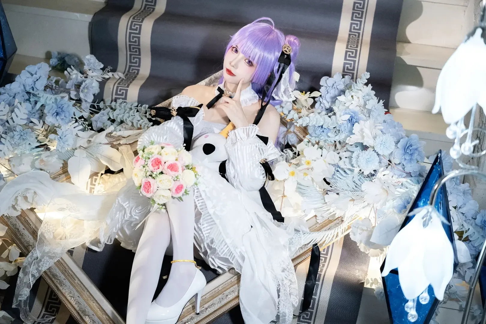 【独角兽cos】青空摄影集，白丝与梦幻光影的记录 - 第 4 张
