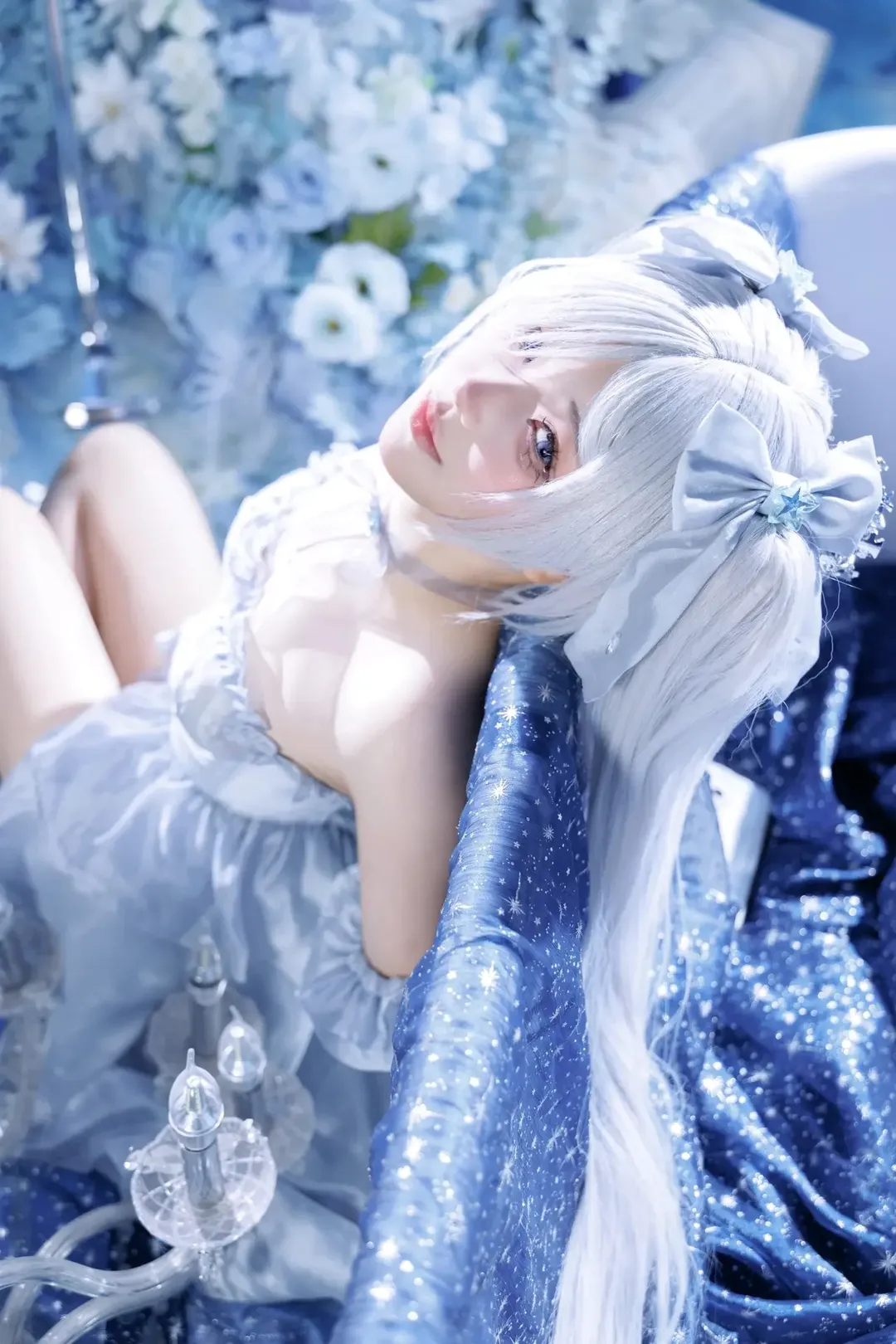【灰姑娘cos】勝利女神NIKKE的銀白冰雪風造型 - 第 1 張