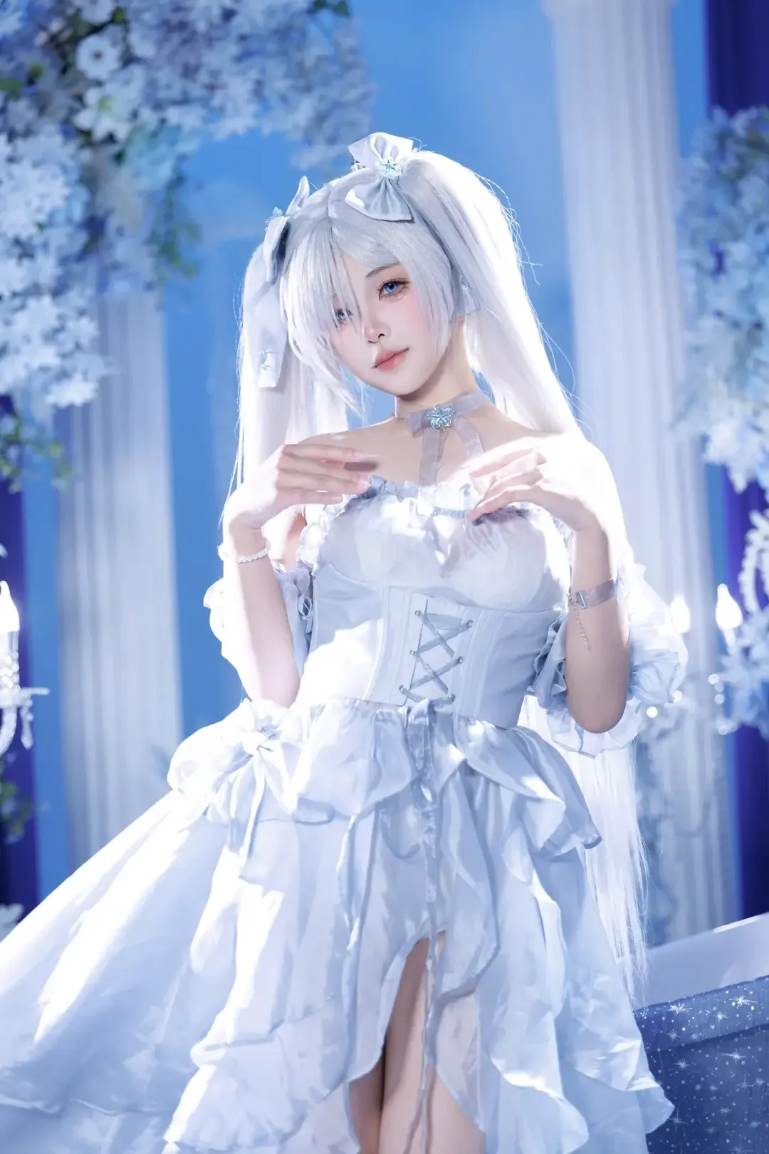 【灰姑娘cos】勝利女神NIKKE的銀白冰雪風造型 - 第 2 張