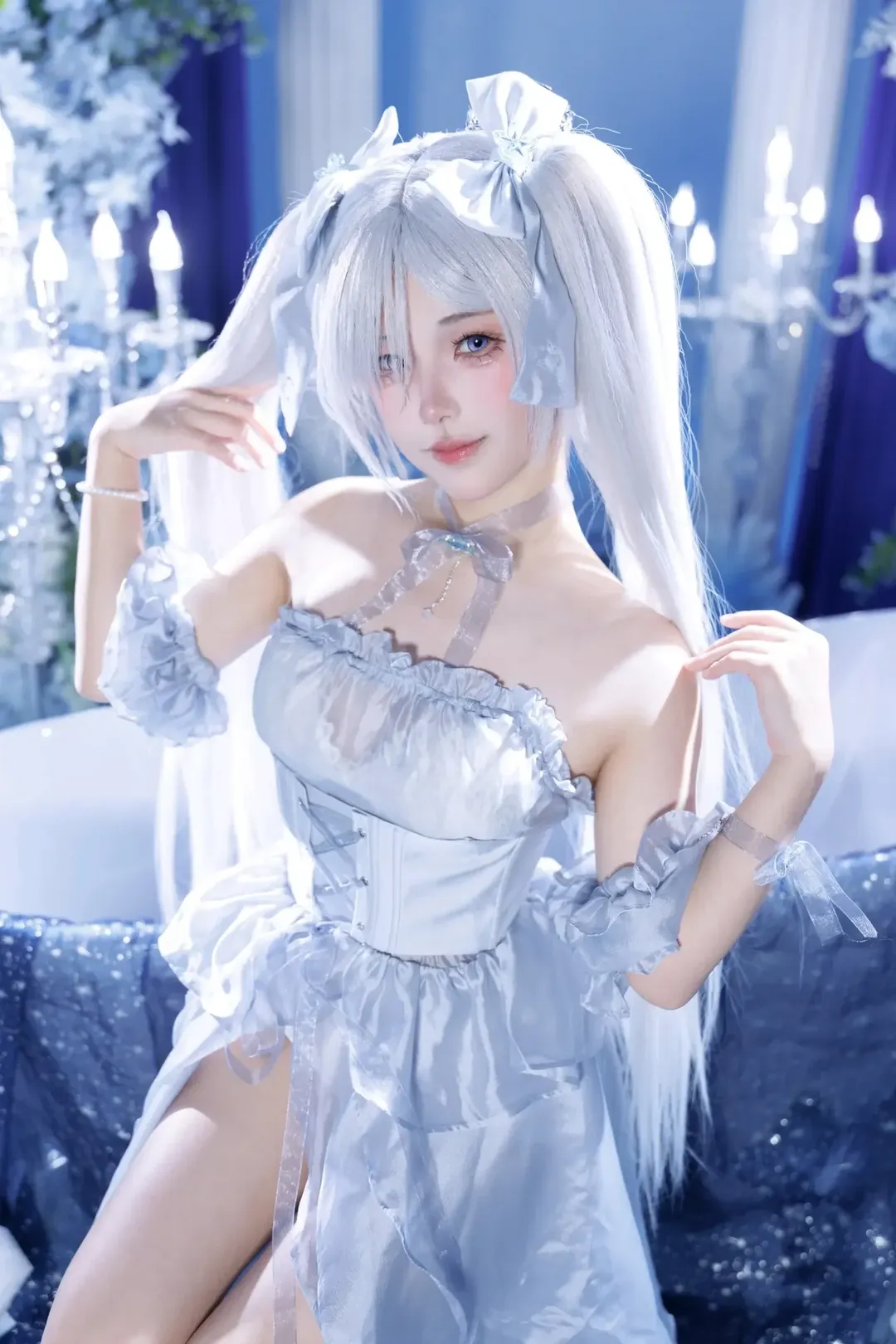 【灰姑娘cos】勝利女神NIKKE的銀白冰雪風造型 - 第 4 張