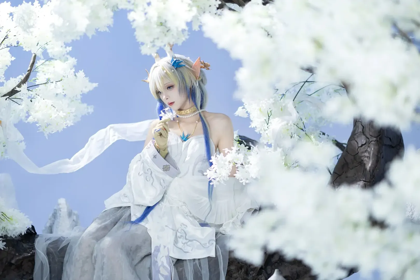【黍cos】明日方舟音律聯覺青空下的白花與藍羽 - 第 2 張