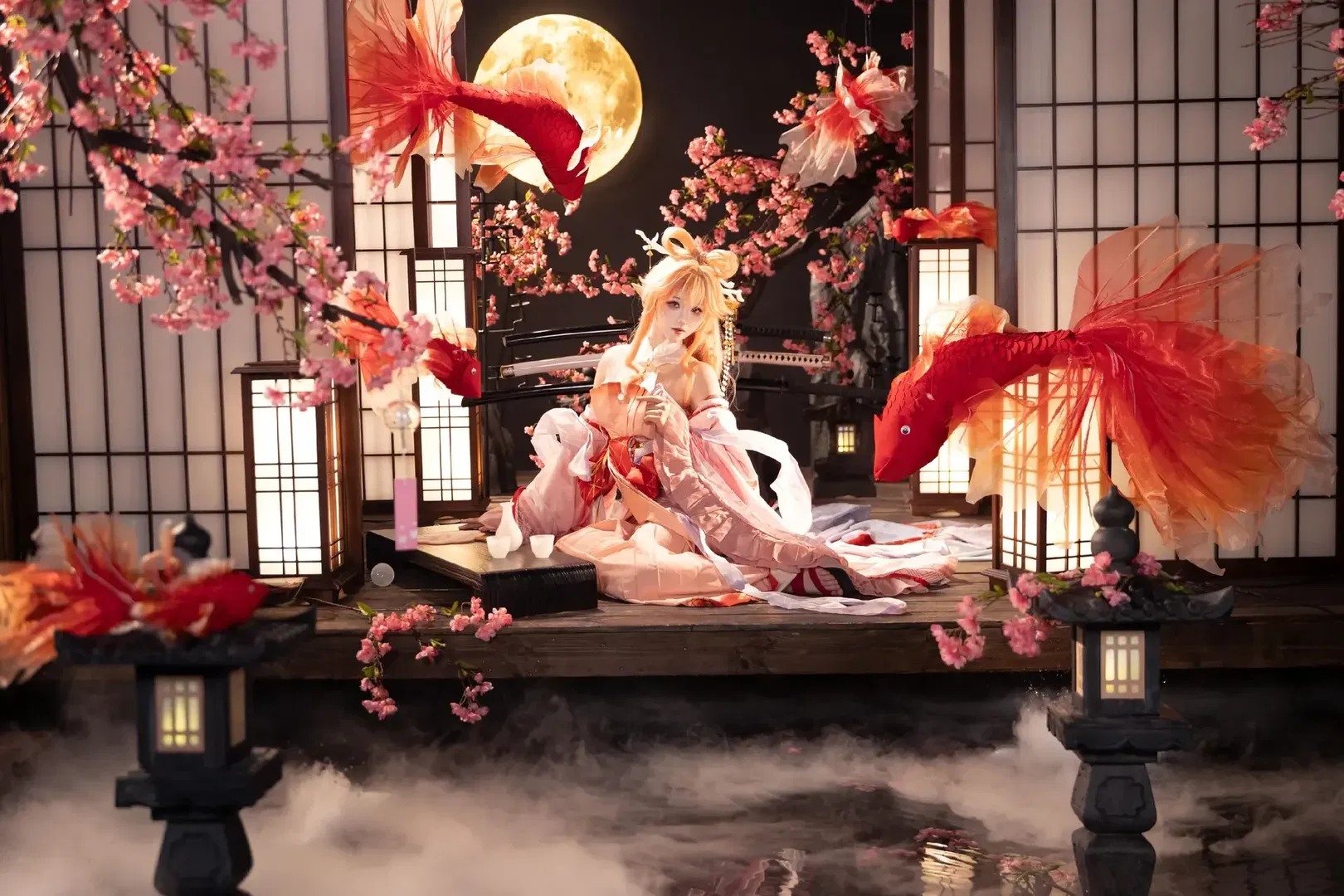 【羽生萌萌香cos】明日方舟和風櫻花與金魚的幻想 - 第 2 張