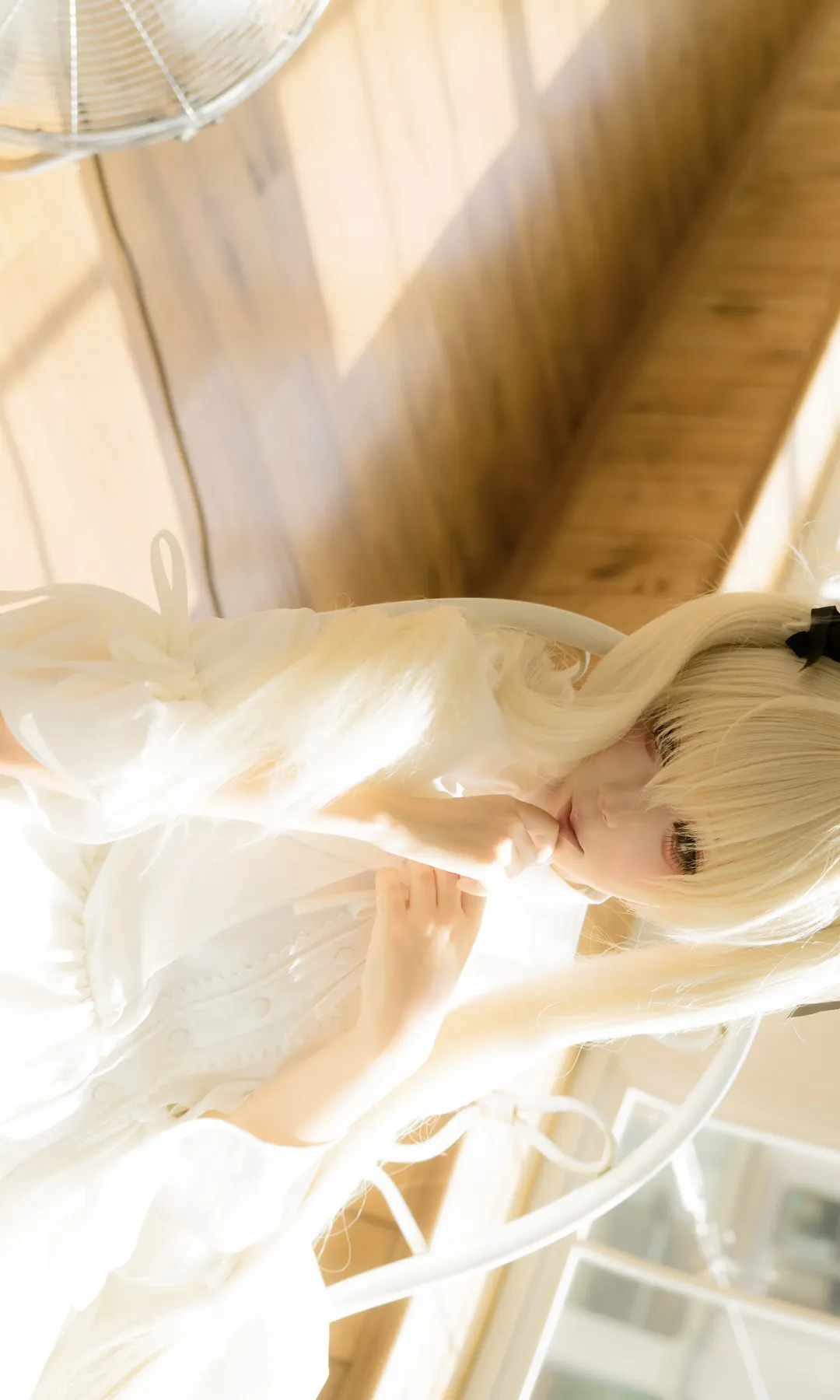 【春日野穹cos】苦夏裡的白色洋裝與黑兔 - 第 2 張