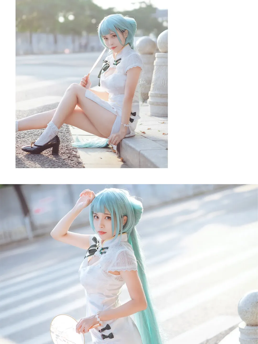 【初音未来cos】Vocaloid韶华旗袍的复古街拍 - 第 1 张