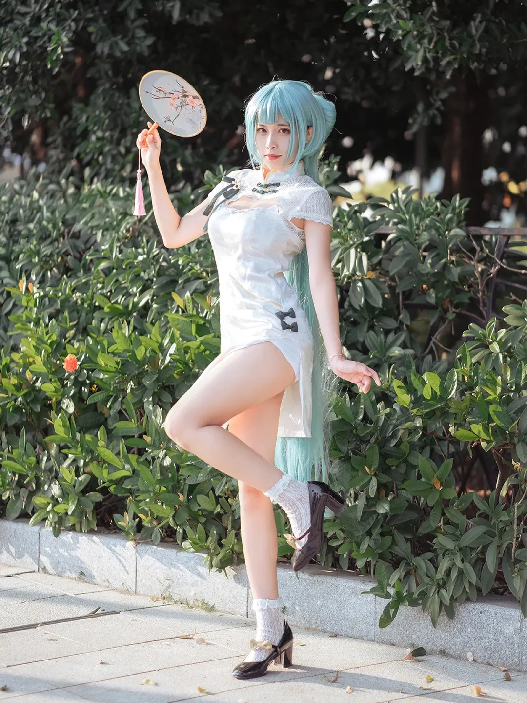 【初音未来cos】Vocaloid韶华旗袍的复古街拍 - 第 3 张