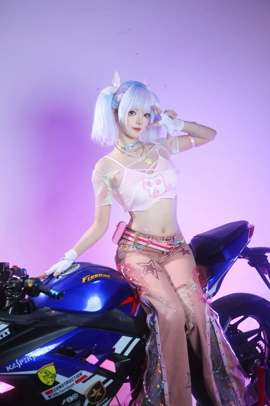 【沈妙cos】永劫无间谪星系列，街头机车风神还原 - 第 2 张