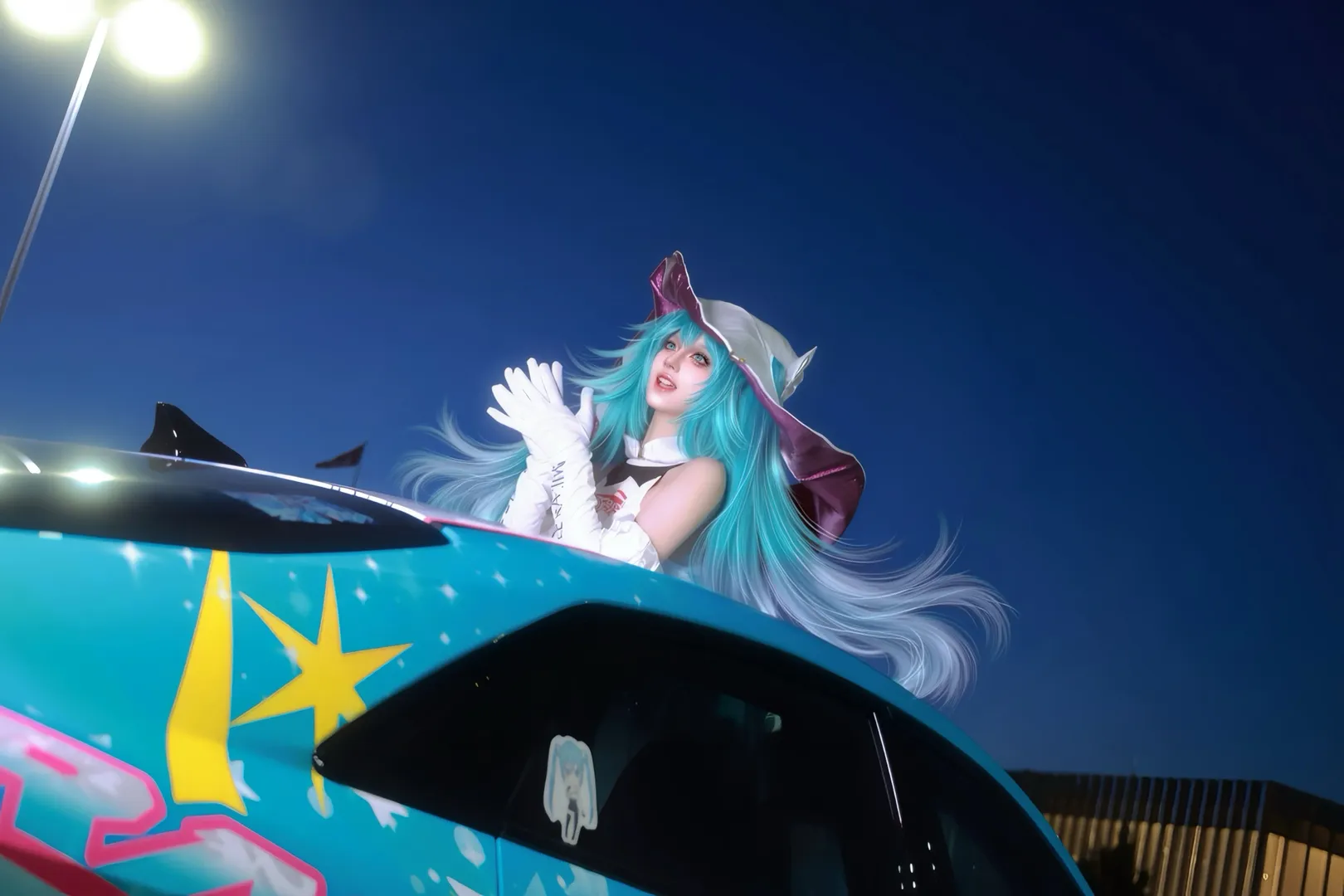 【初音未來cos】賽車初音2024，夏夜痛車前的疾馳記錄 - 第 4 張