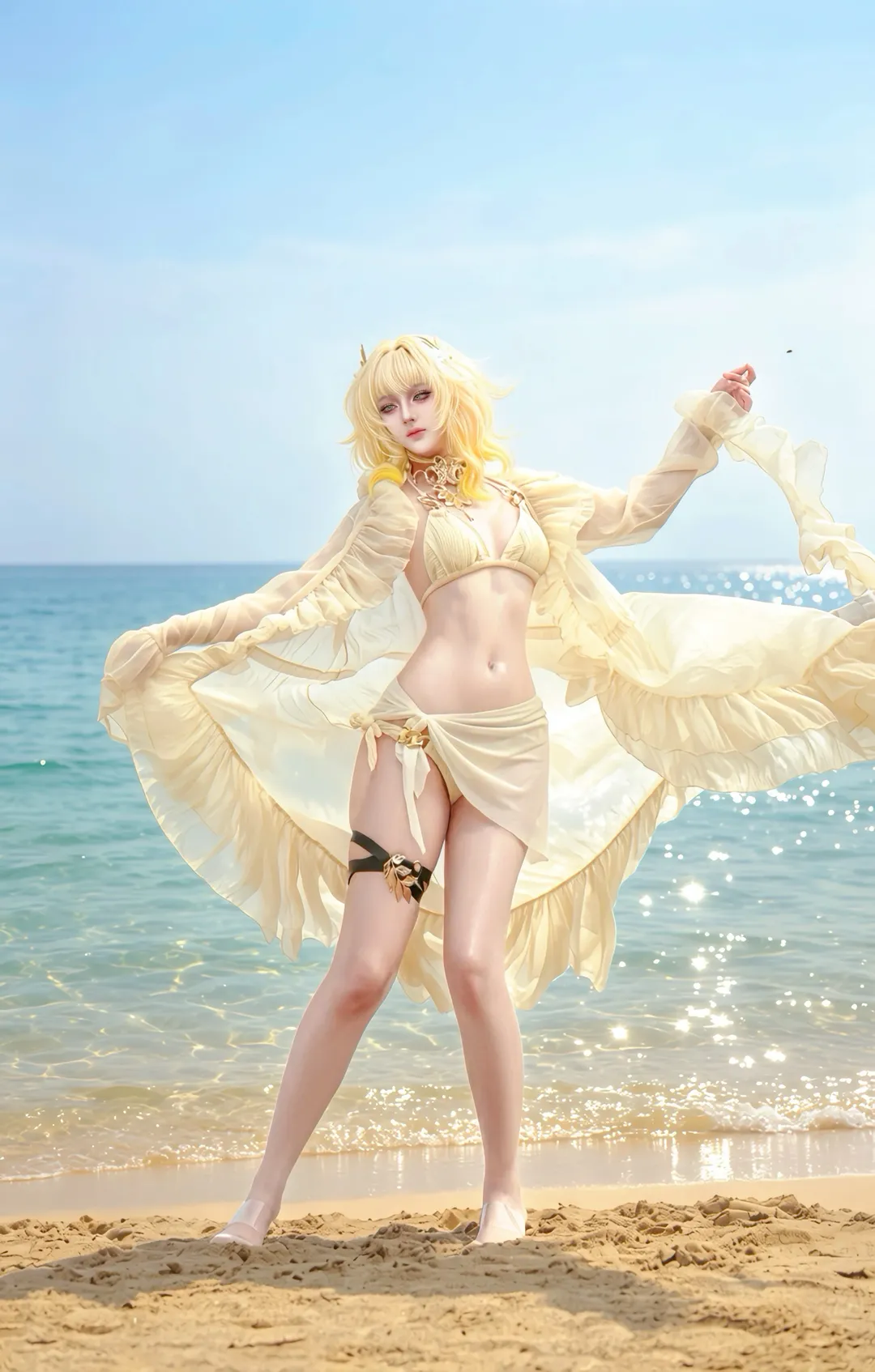【阿格莱雅cos】崩坏星穹铁道海边泳装私设分享 - 第 2 张