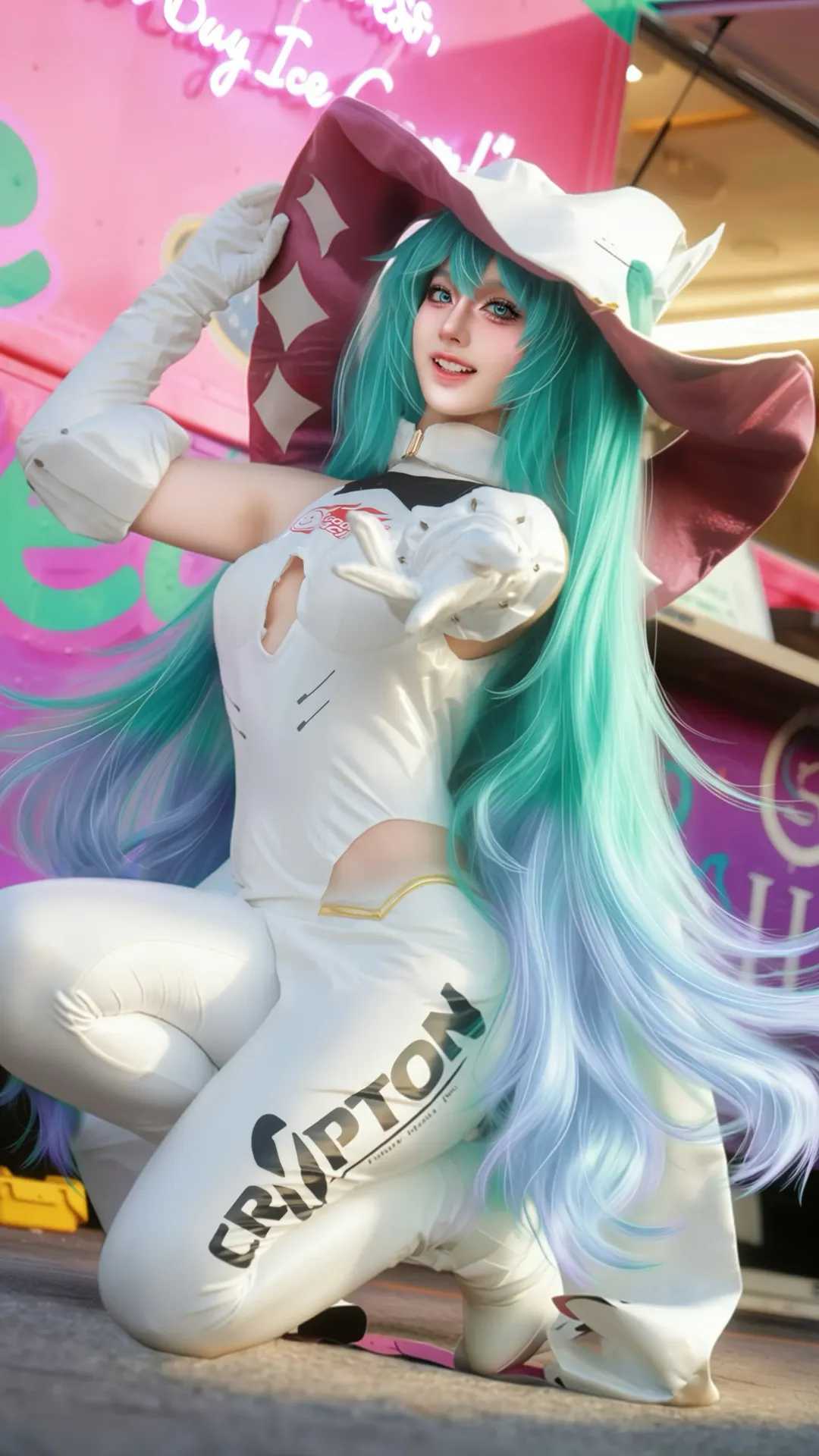 【賽車初音2024cos】冰淇淋餐車前的全力以赴 - 第 2 張