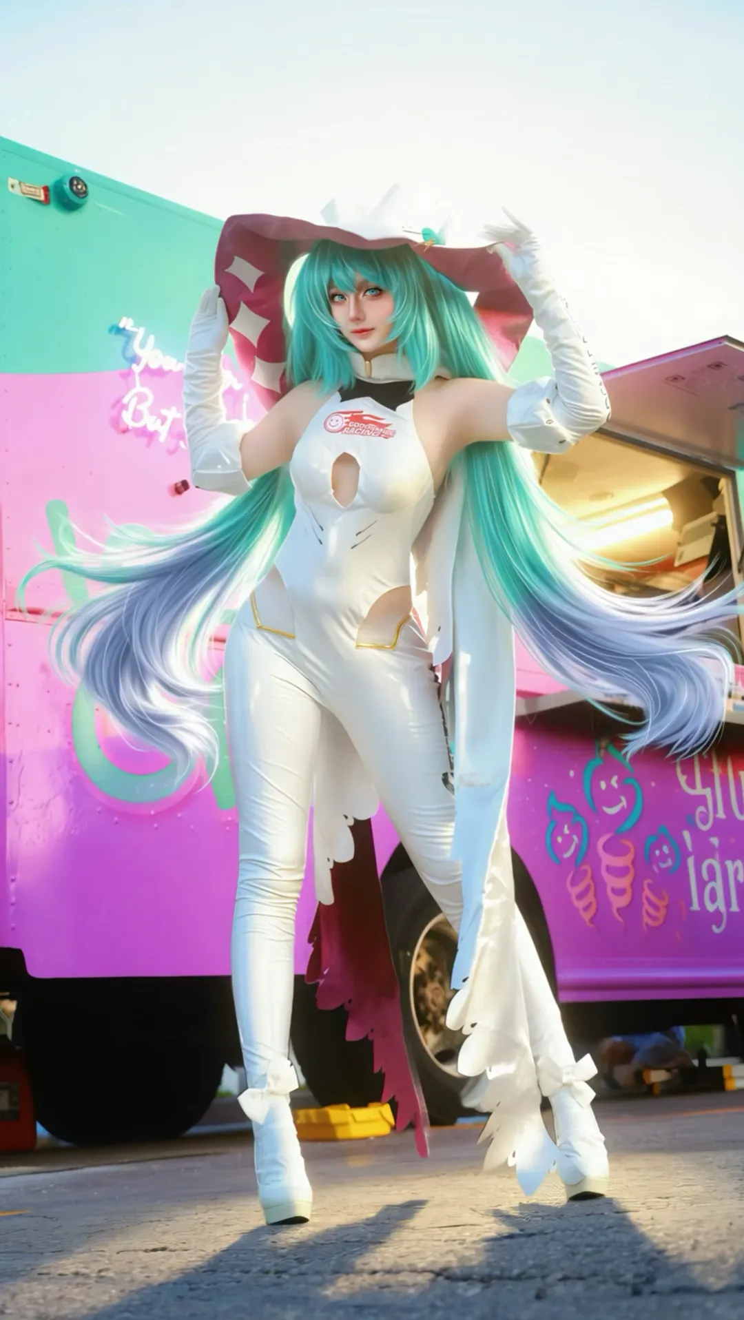【賽車初音2024cos】冰淇淋餐車前的全力以赴 - 第 4 張