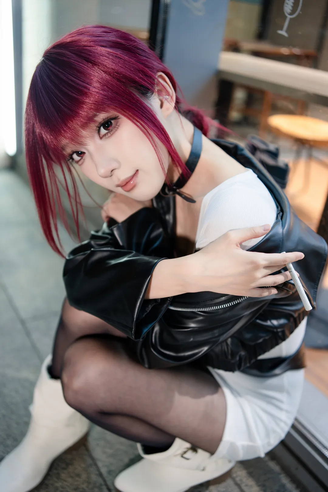 【山田小姐cos】躲在超市后门抽烟的街头风写真 - 第 4 张