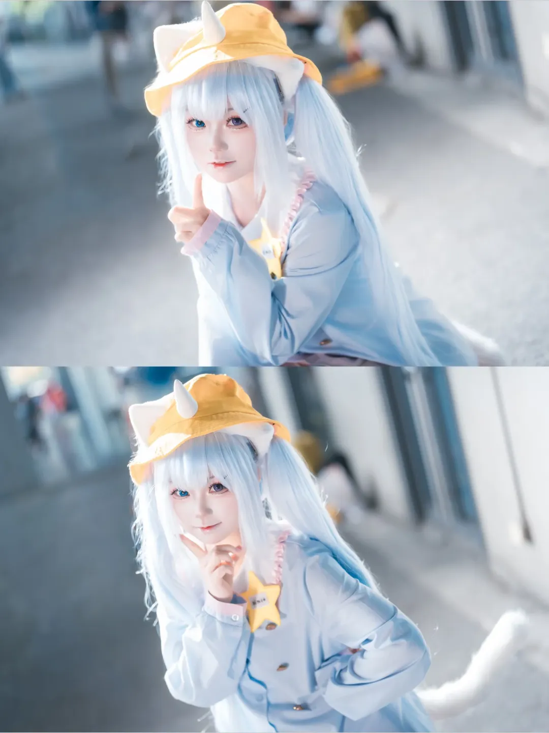 【釘宮妮妮cos】vtuber的輕盈藍白雙馬尾還原 - 第 7 張