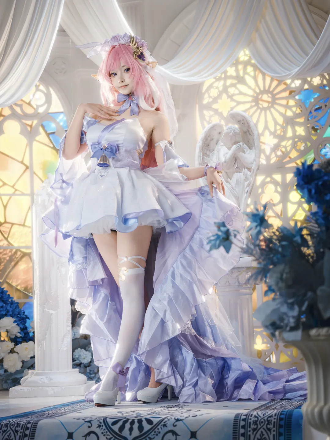 【爱莉希雅cos】崩坏3花间颂歌，在光影中还原少女的梦幻世界 - 第 3 张