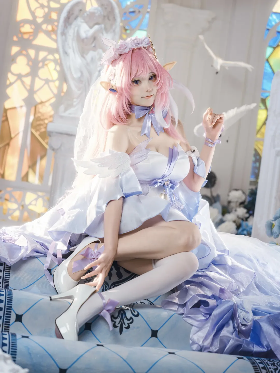 【爱莉希雅cos】崩坏3花间颂歌，在光影中还原少女的梦幻世界 - 第 6 张