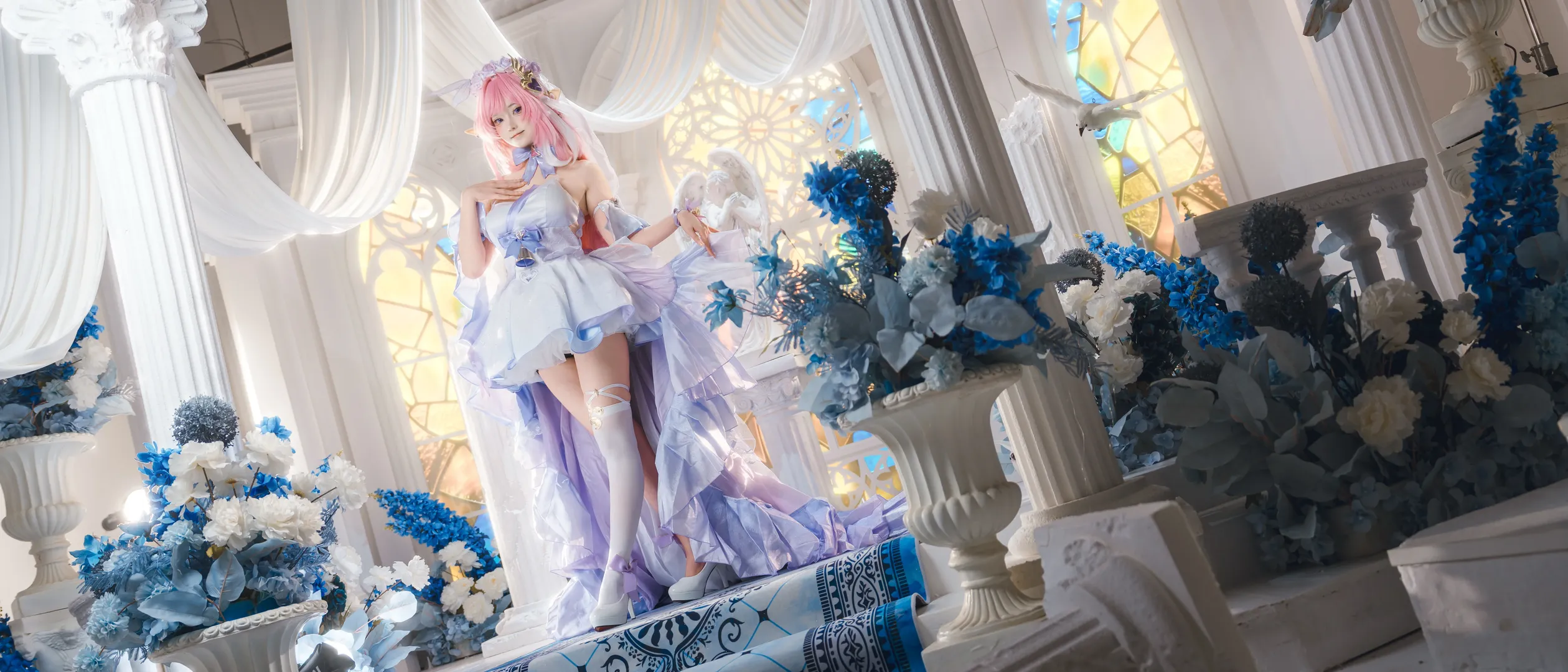 【爱莉希雅cos】崩坏3花间颂歌，在光影中还原少女的梦幻世界 - 第 8 张
