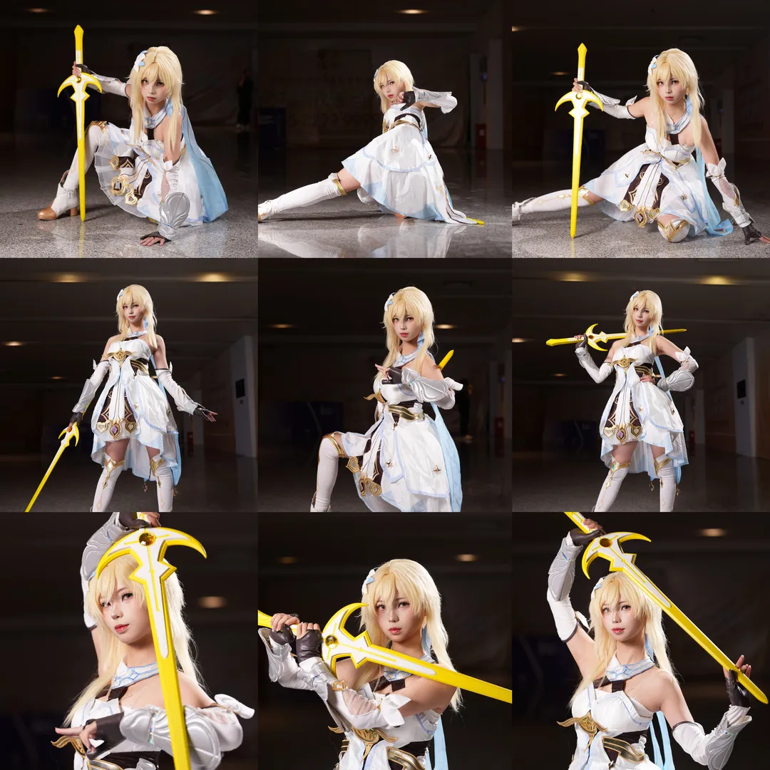 【荧cos】原神大中华场照 战斗风荧妹动作细节与拍摄回顾 - 第 1 张