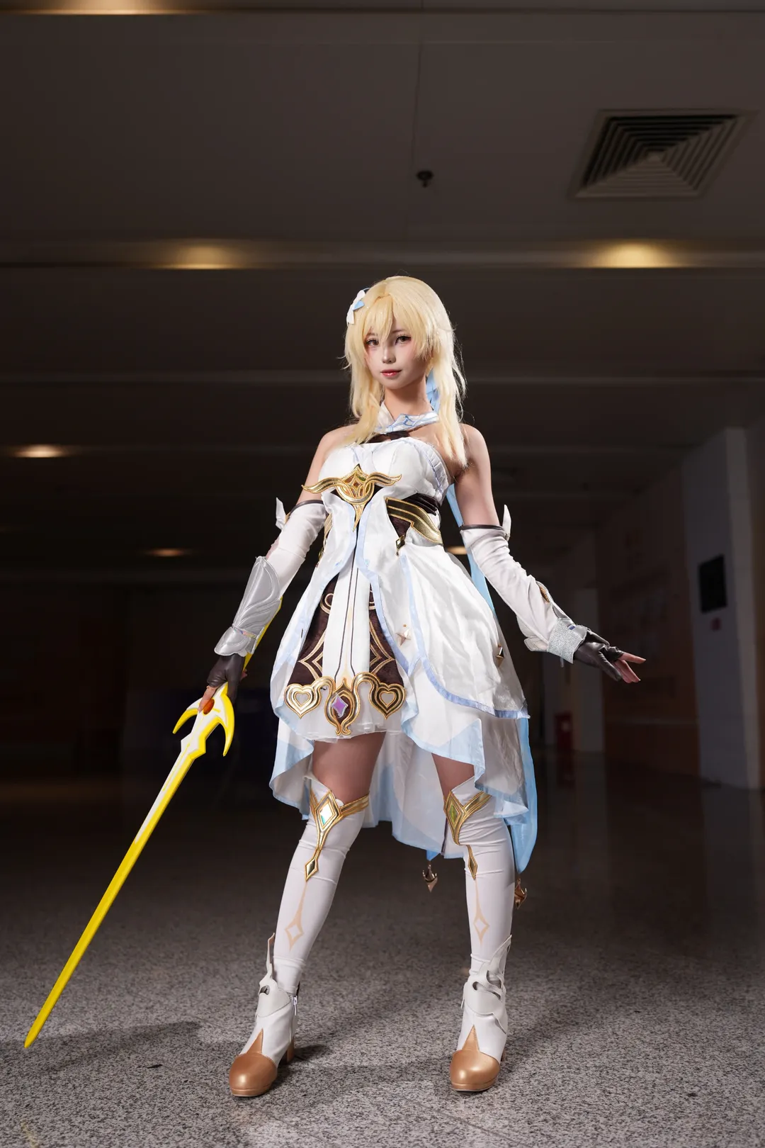 【荧cos】原神大中华场照 战斗风荧妹动作细节与拍摄回顾 - 第 7 张