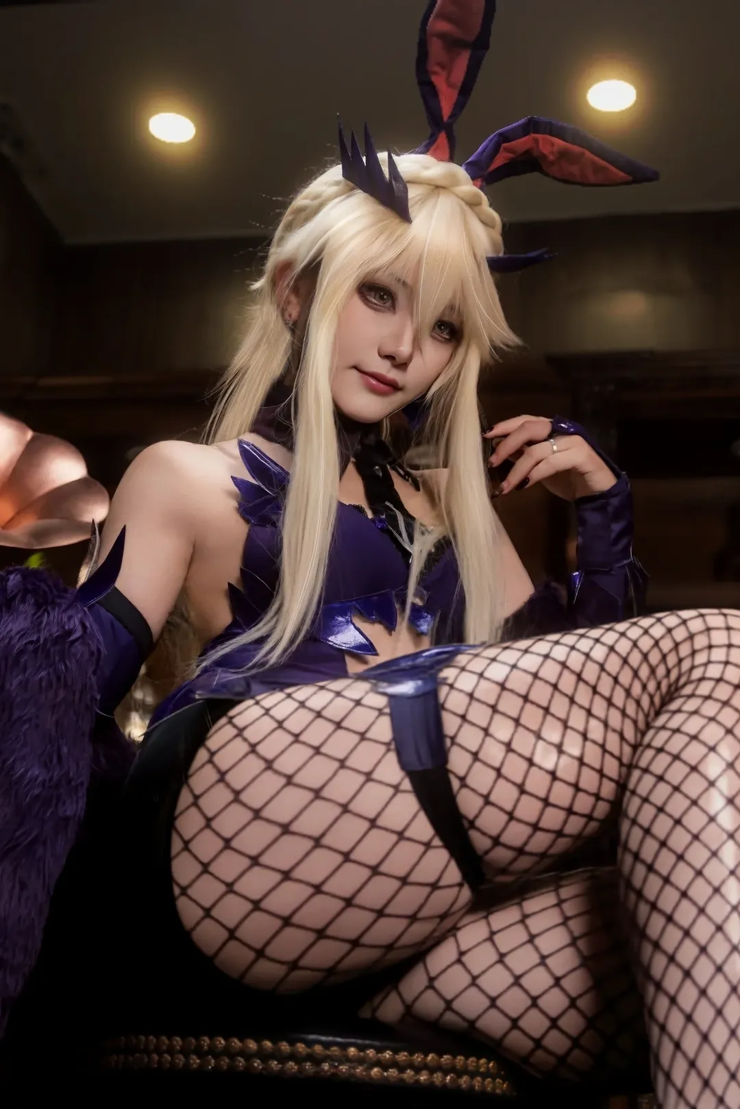 【黑枪呆cos】fate暗色系兔女郎与渔网袜穿搭分享