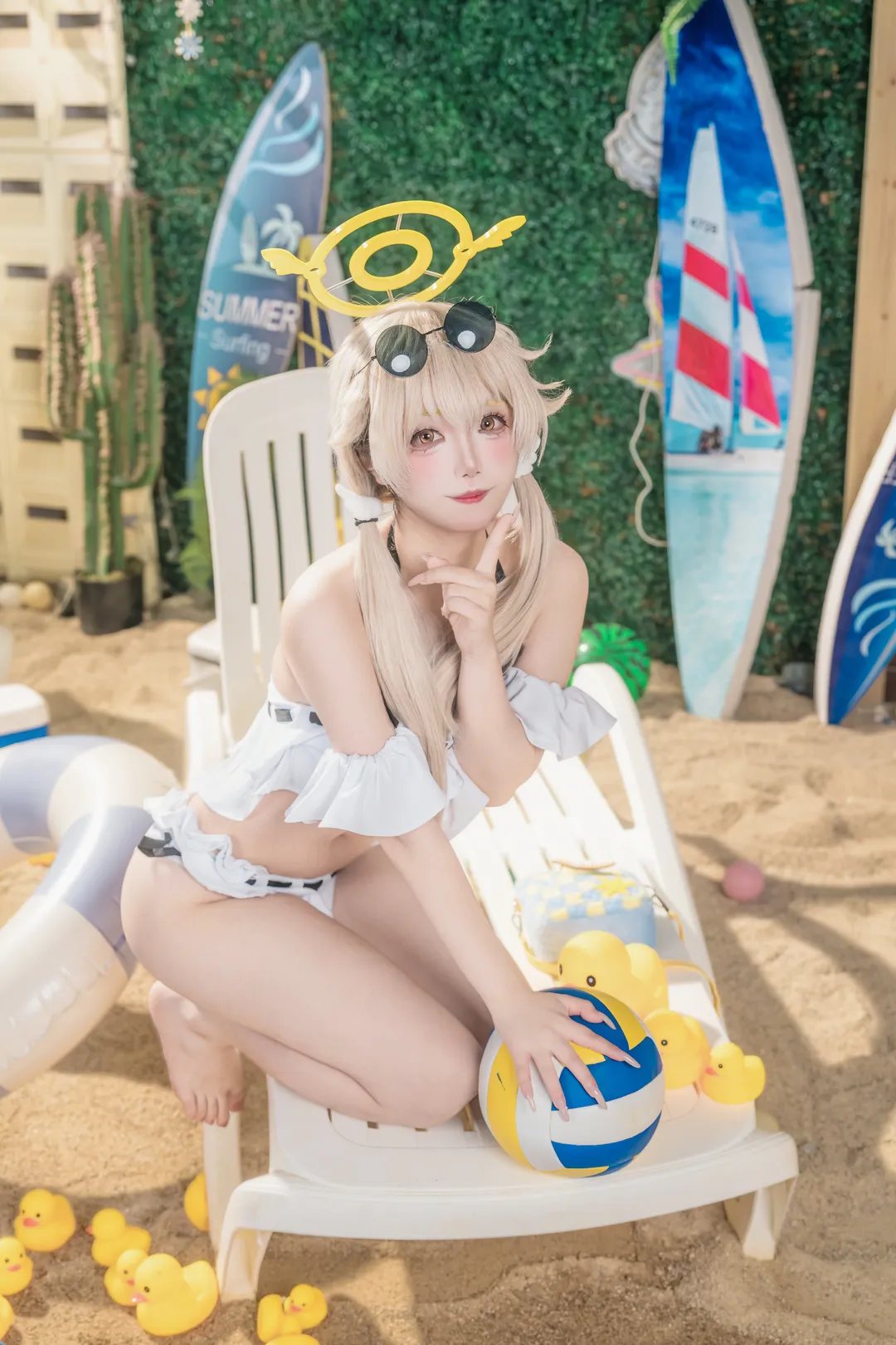 【日富美cos】碧蓝档案夏日泳池的清凉瞬间 - 第 4 张
