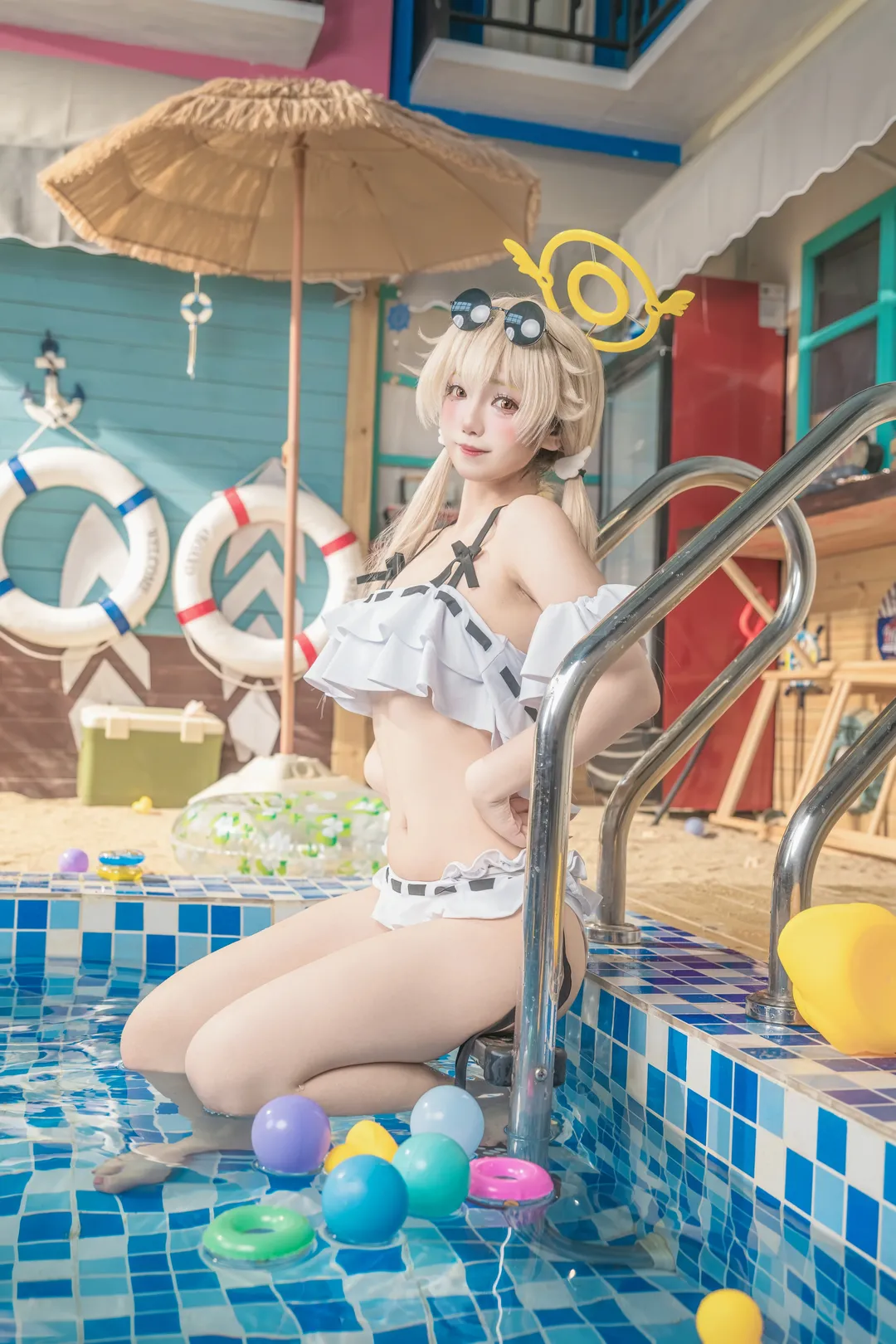【日富美cos】碧蓝档案夏日泳池的清凉瞬间 - 第 7 张