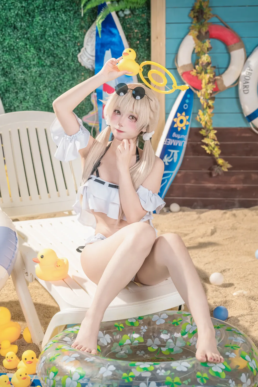 【日富美cos】蔚藍檔案夏日泳裝，和黃鴨一起清涼一夏 - 第 1 張