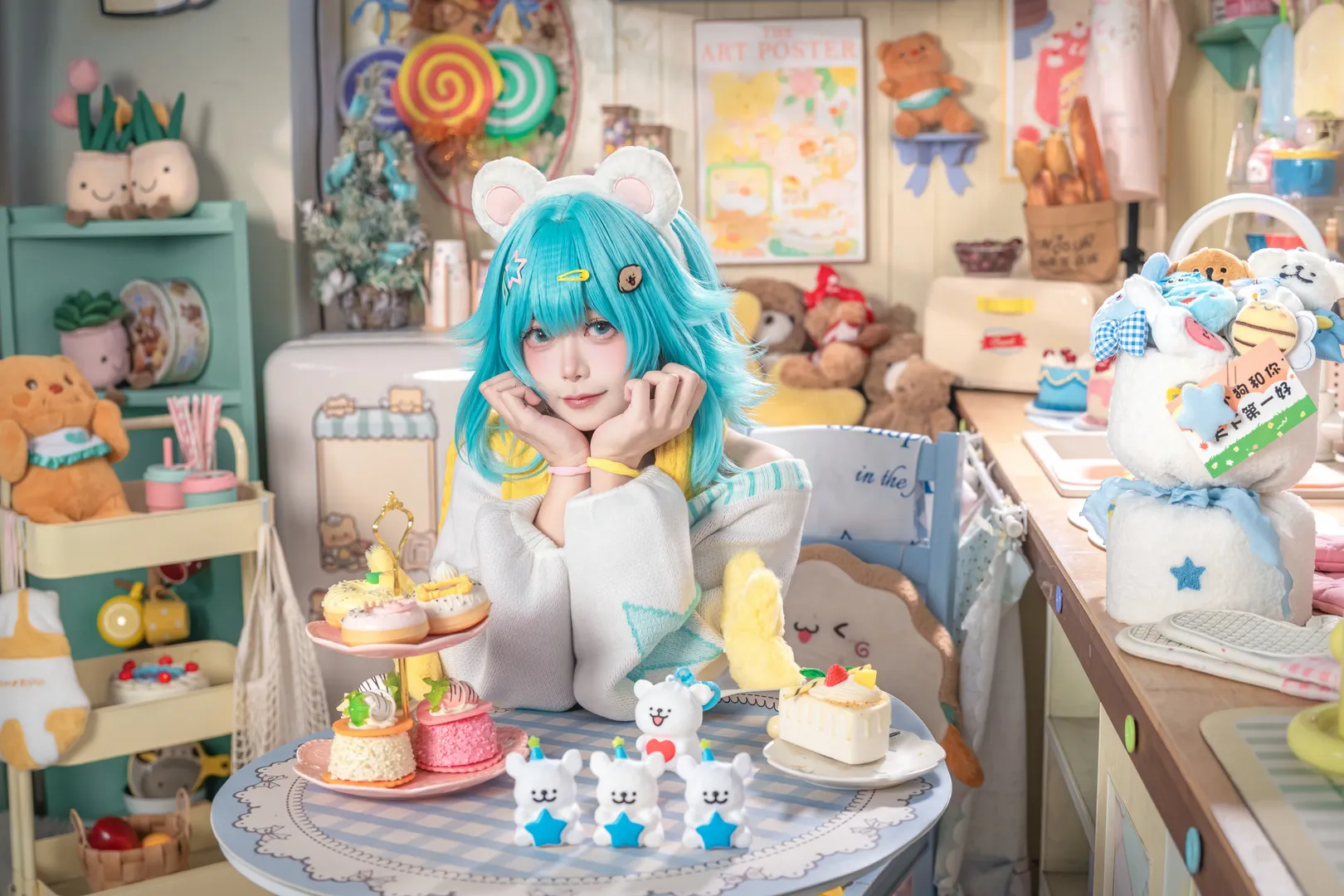 【小乔cos】王者荣耀线条小狗联动，软萌少女的厨房日常 - 第 3 张
