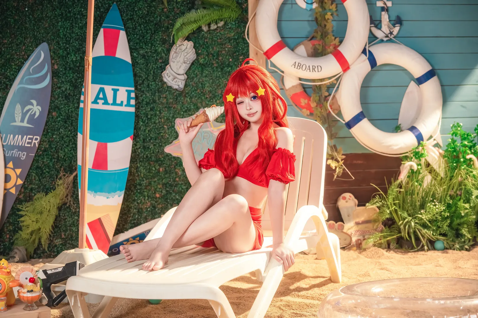 【中野五月cos】五等分的花嫁 夏日泳装清凉记录 - 第 2 张