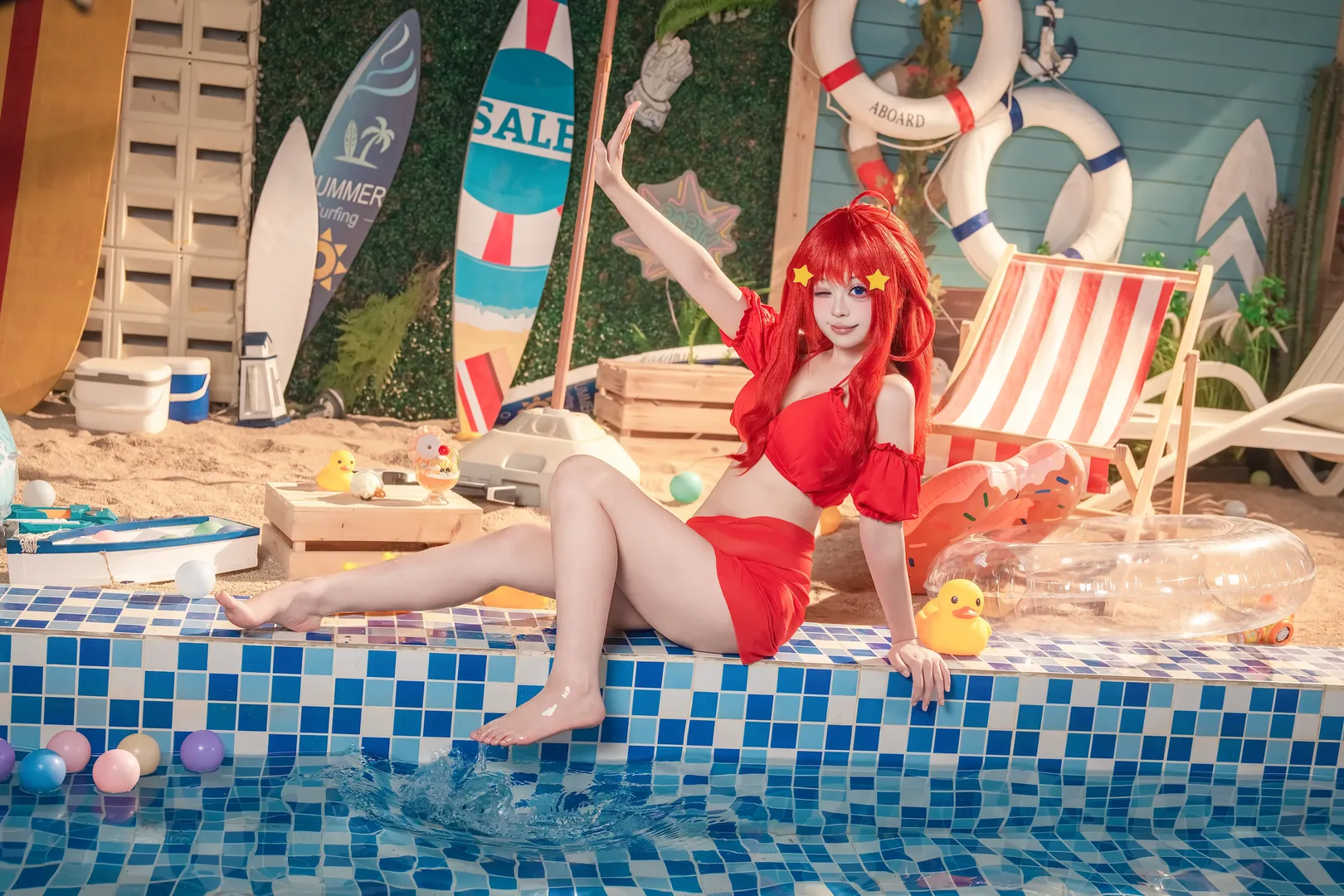 【中野五月cos】五等分的花嫁 夏日泳装清凉记录 - 第 3 张