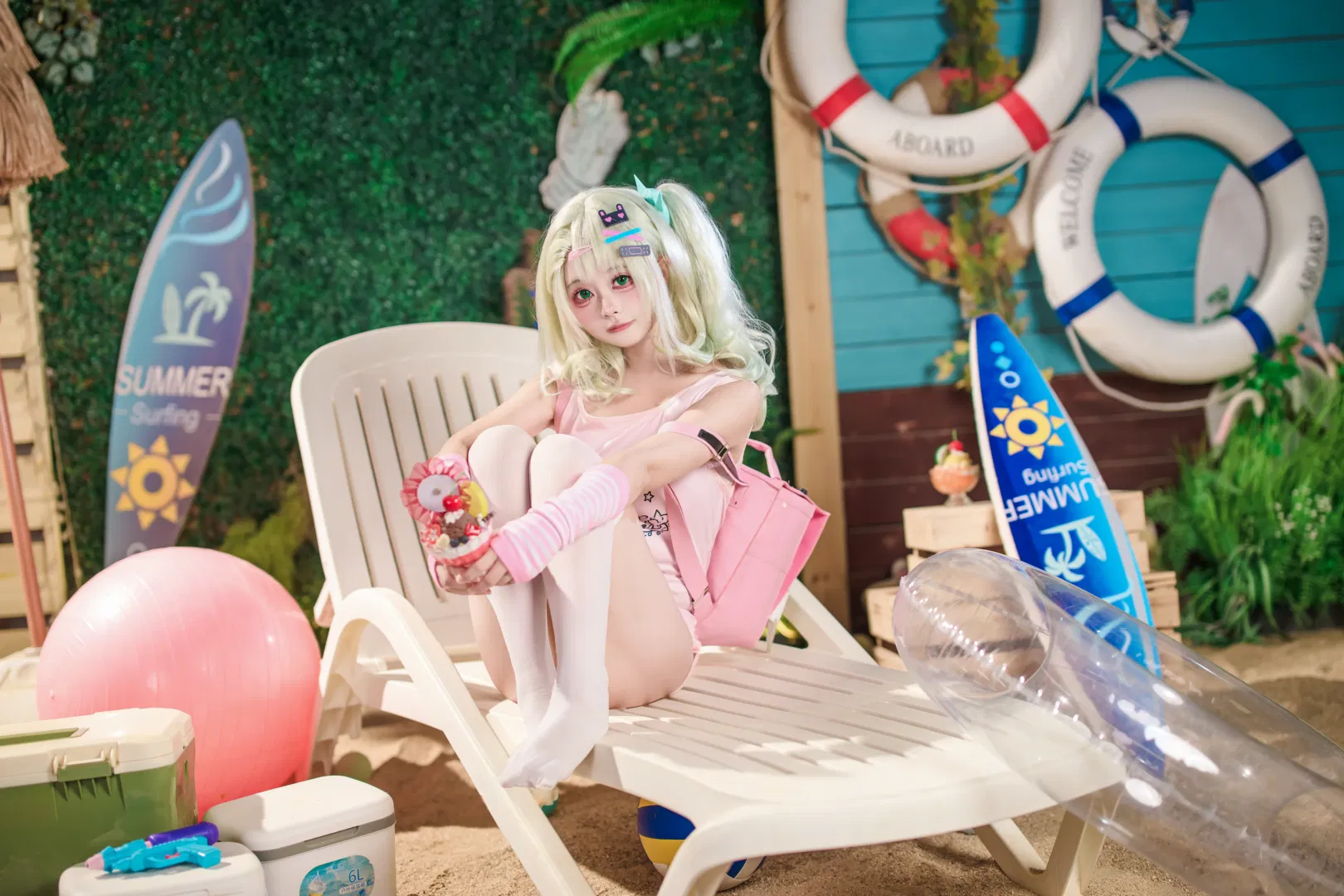 【千夏cos】絕區零夏日沙灘泳裝拍攝記錄 - 第 4 張