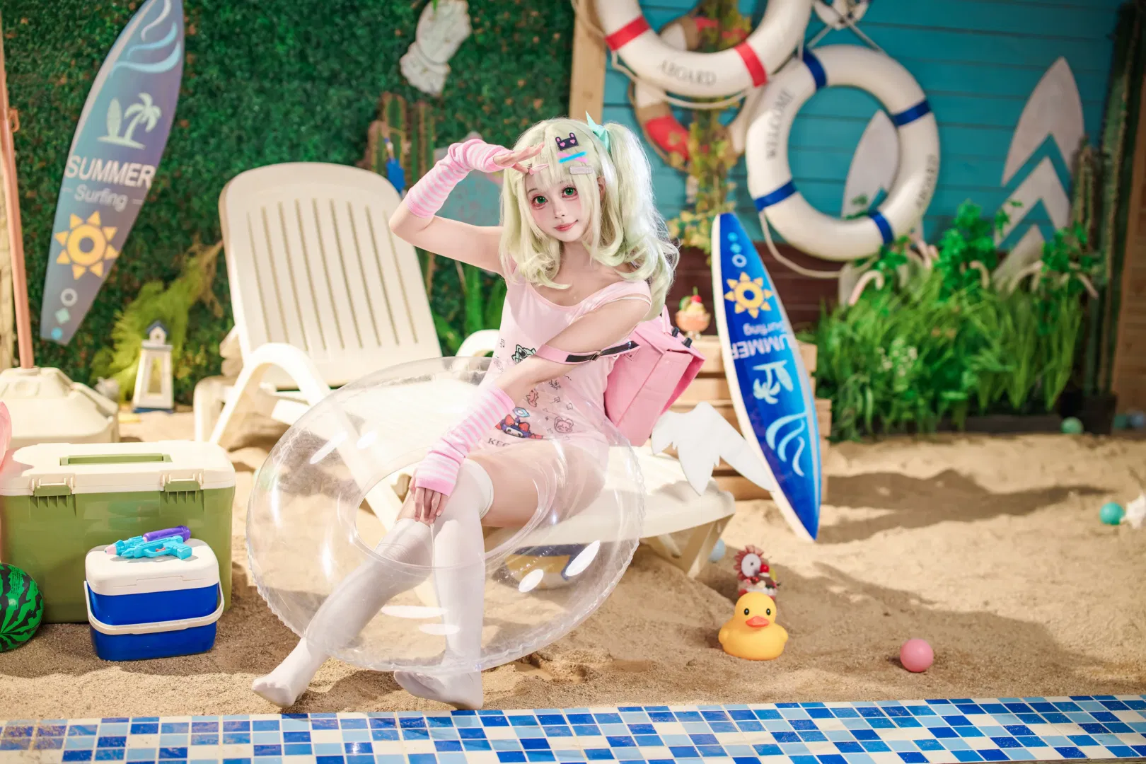 【千夏cos】絕區零夏日沙灘泳裝拍攝記錄 - 第 9 張