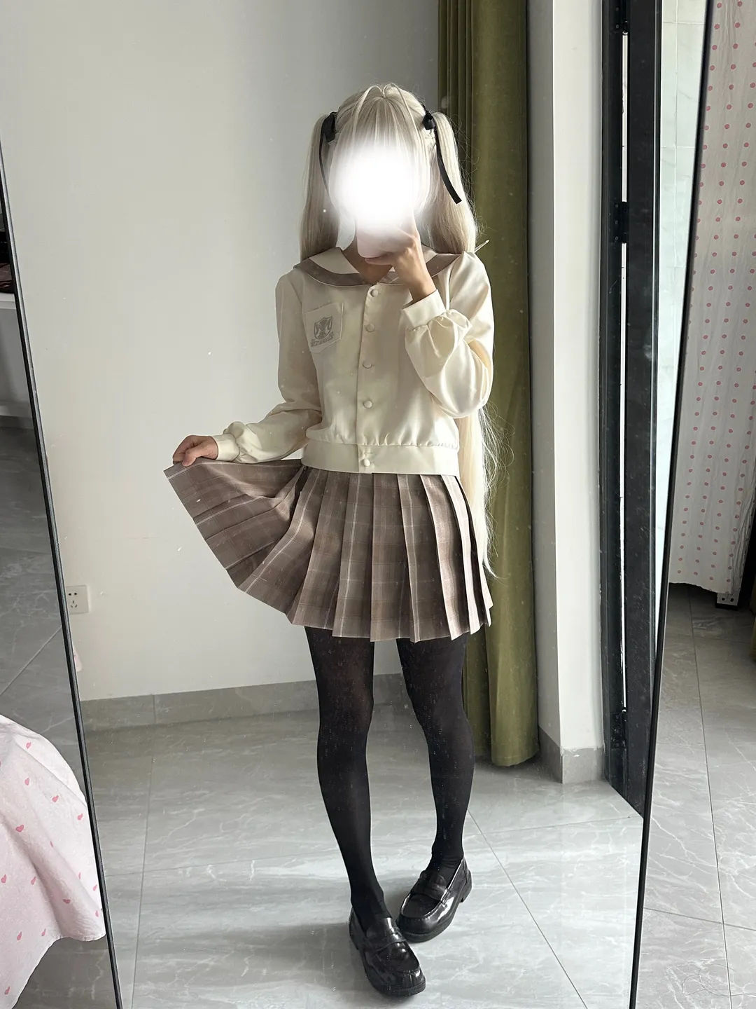 【春日野穹cos】穿上这套緣之空校服后格外显肩宽 - 第 2 张