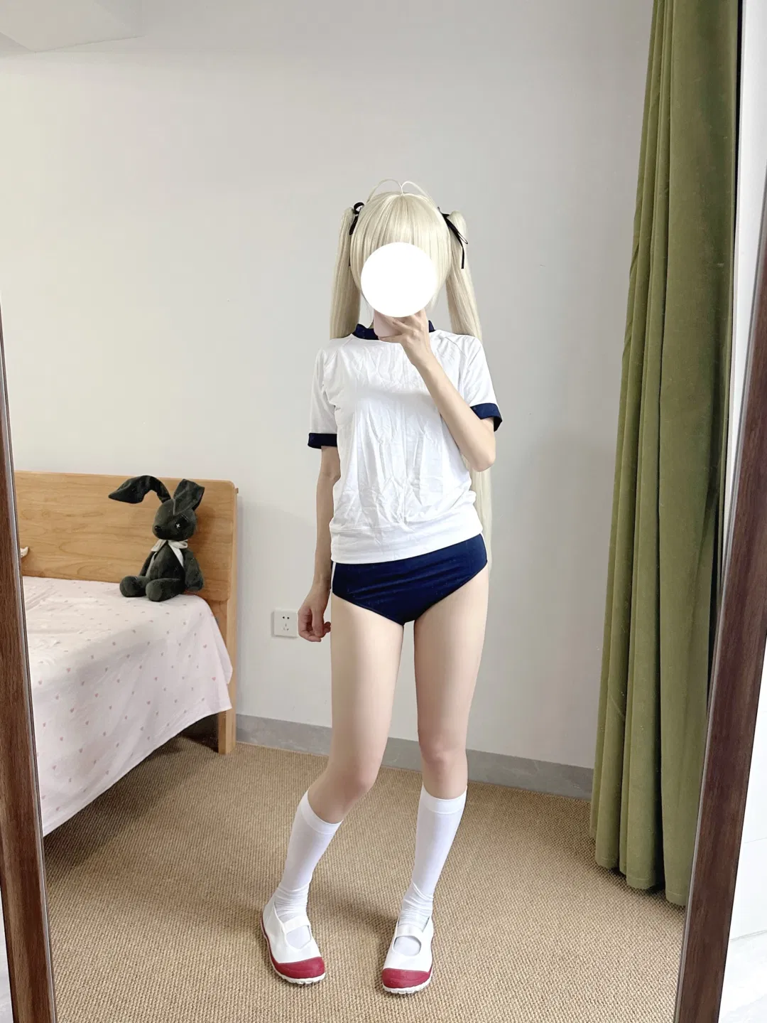 【春日野穹cos】缘之空体操服试衣，对镜记录 - 第 1 张