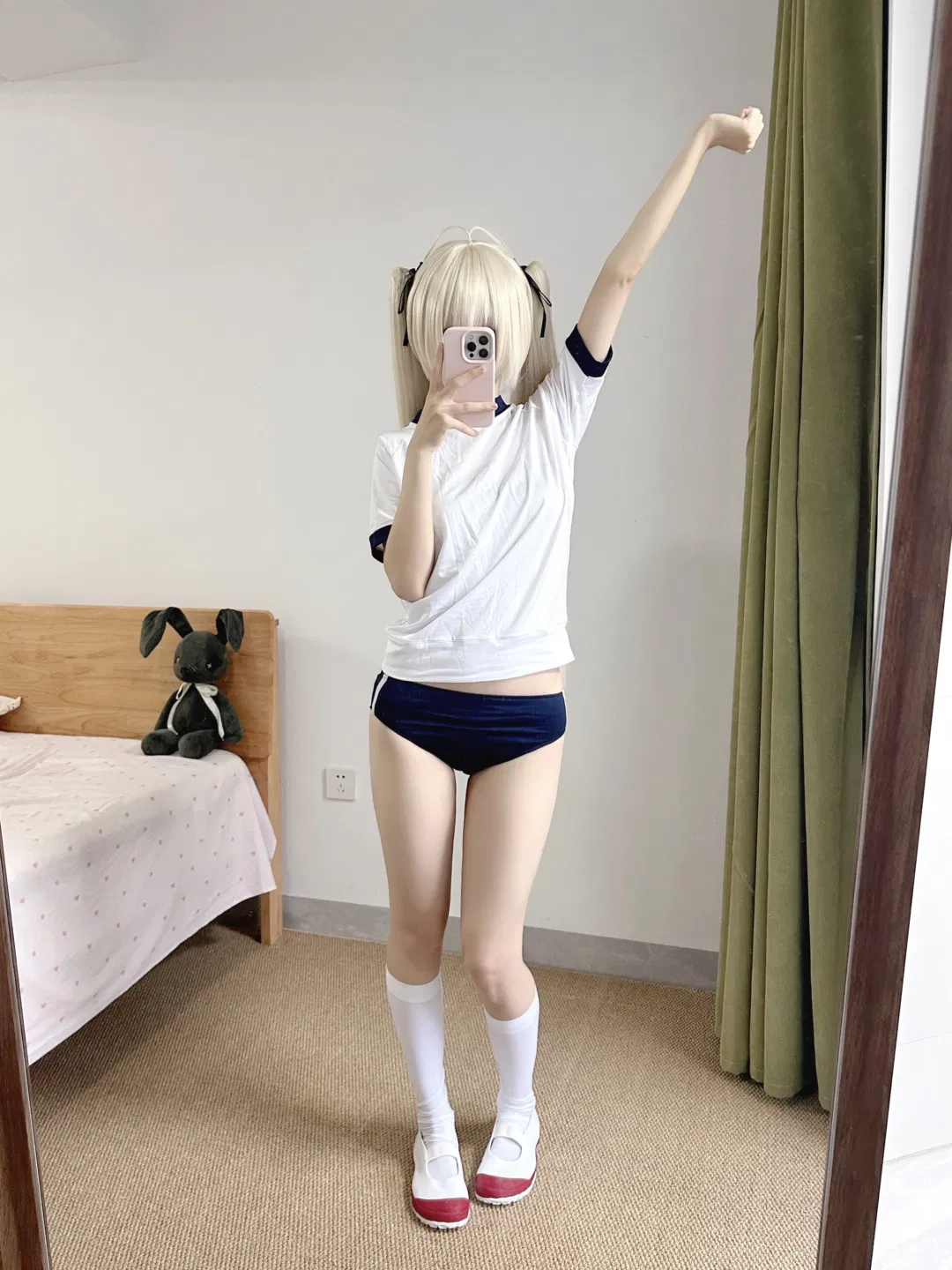 【春日野穹cos】缘之空体操服试衣，对镜记录 - 第 2 张