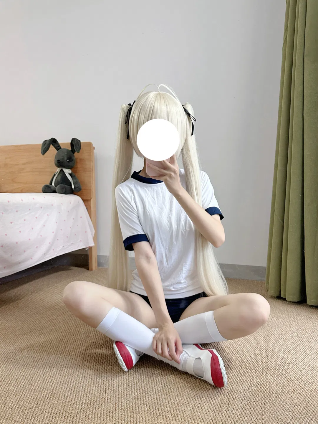 【春日野穹cos】缘之空体操服试衣，对镜记录 - 第 3 张