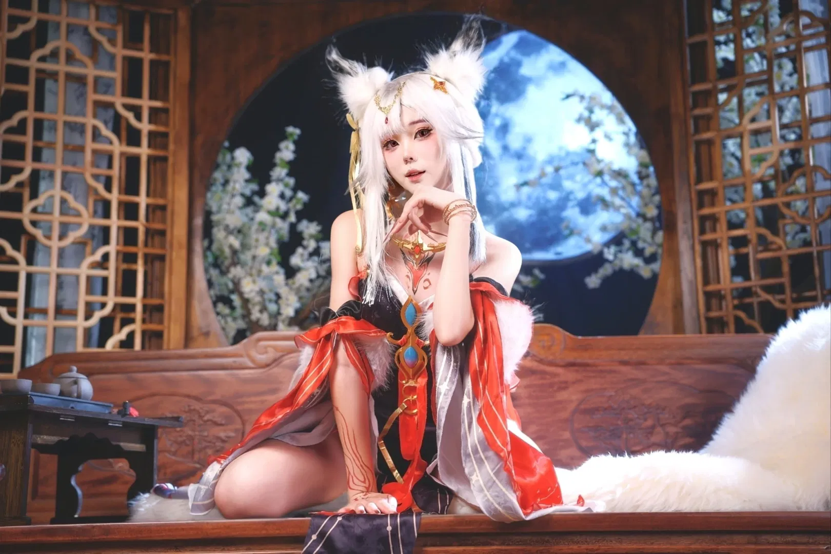 【心月狐cos】鸣潮国风狐妖的月下清影 - 第 1 张